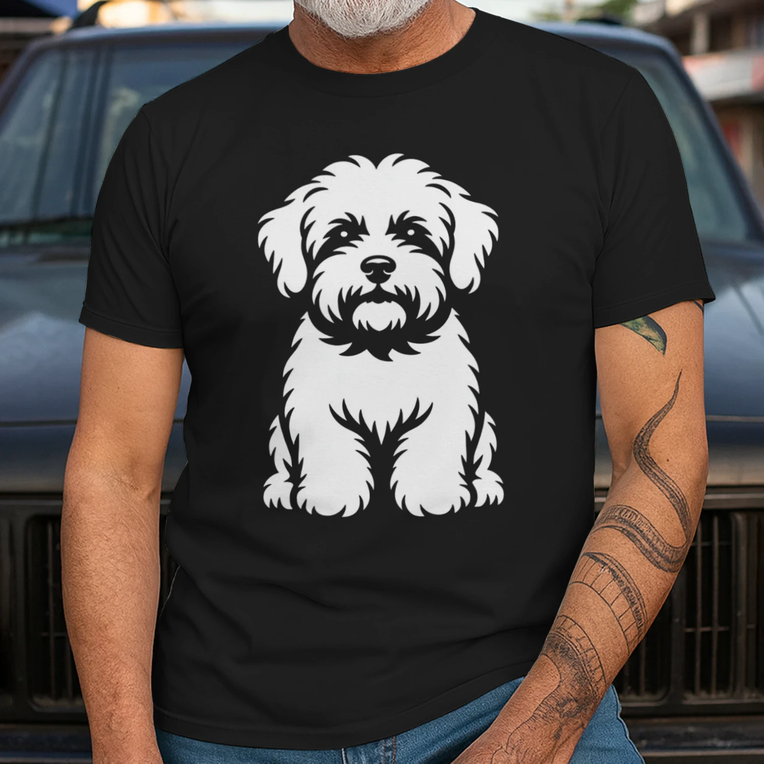 Bichon Frise Line Art, Bichon Frise T-shirt, Bichon Frise Lover Gift, Bichon Frise Owner Gift, Paws Pet shirt