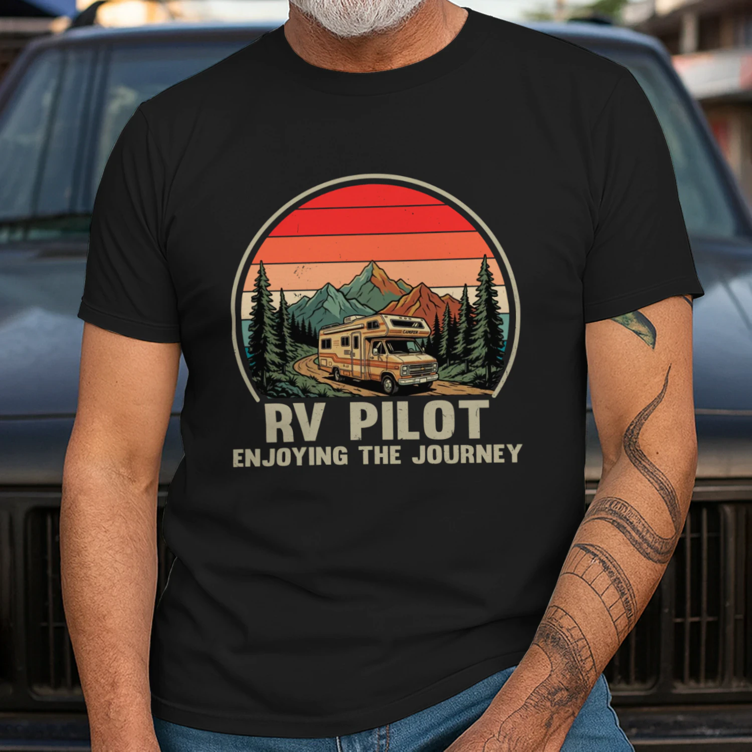 RV Camping T-Shirt, RV Pilot Shirt, Motorhome Camper Gift, Funny Camping Shirt, RV Life Tee, Vintage RV Travel Shirt, Camper Gift