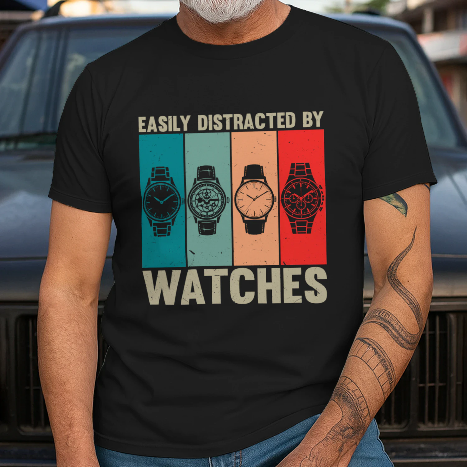 Watch Collector Shirt, Easily Distracted By Watches, Watch Lover Tee, Watch Enthusiast Gift, Timepiece Collector, Horologist T-Shirt, Horology Shirt, Luxury Watch Lover