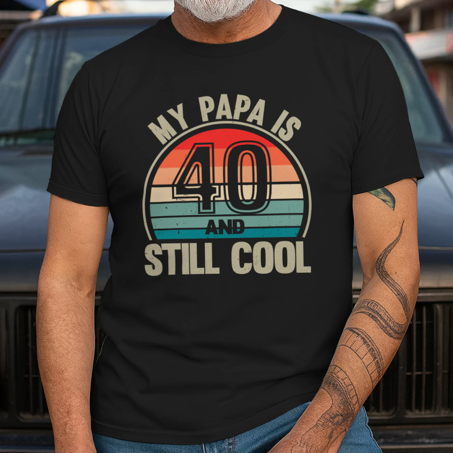 My Papa Is 40 And Still Cool Vintage 40th Birthday Dad 