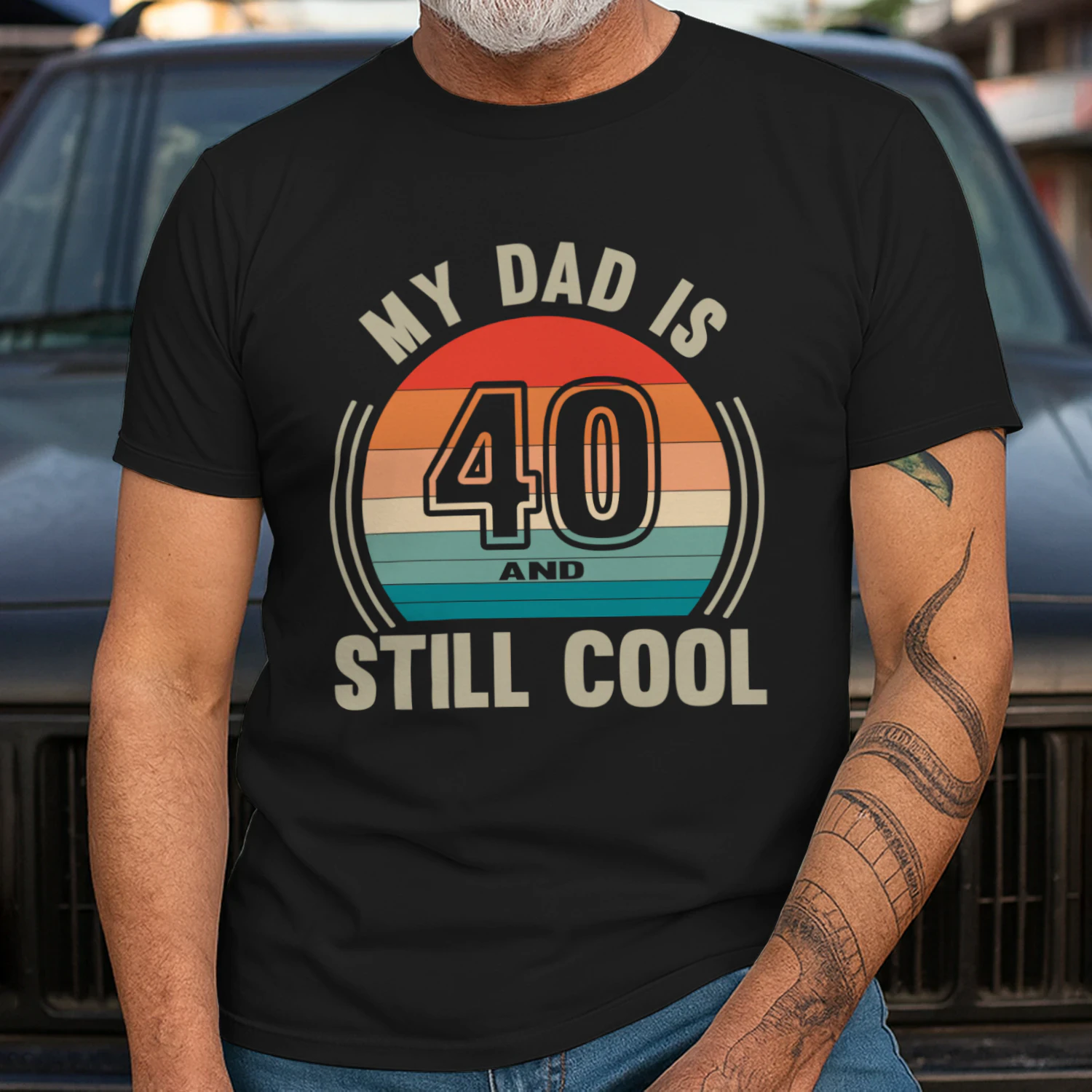 My Dad Is 40 And Still Cool Vintage 40th Birthday Dad T-shirt