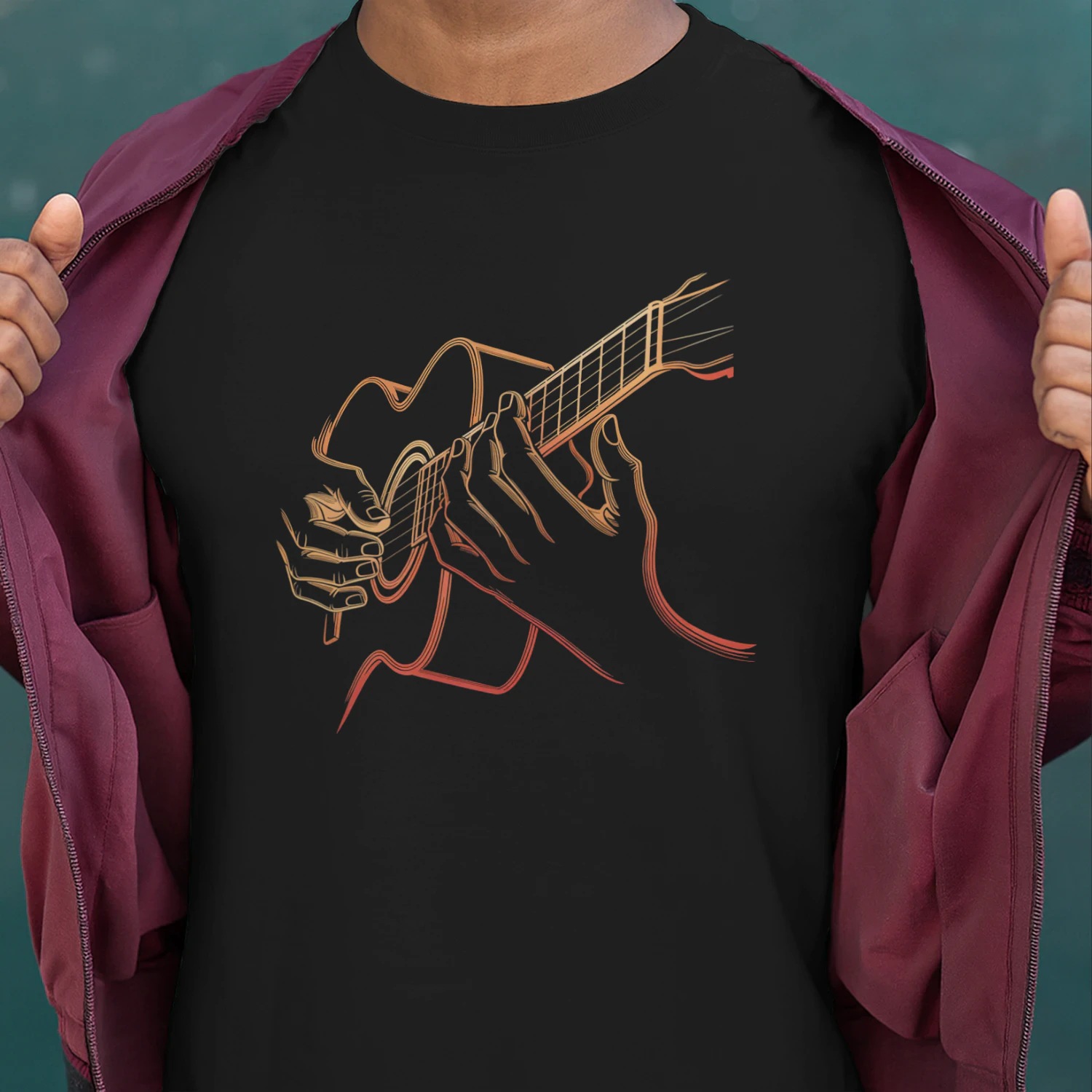 Guitar Art T-Shirt, Guitar Lover Gift, Guitarist Gift, Musician Gift, Music Teacher Gift, Guitar Player T-shirt