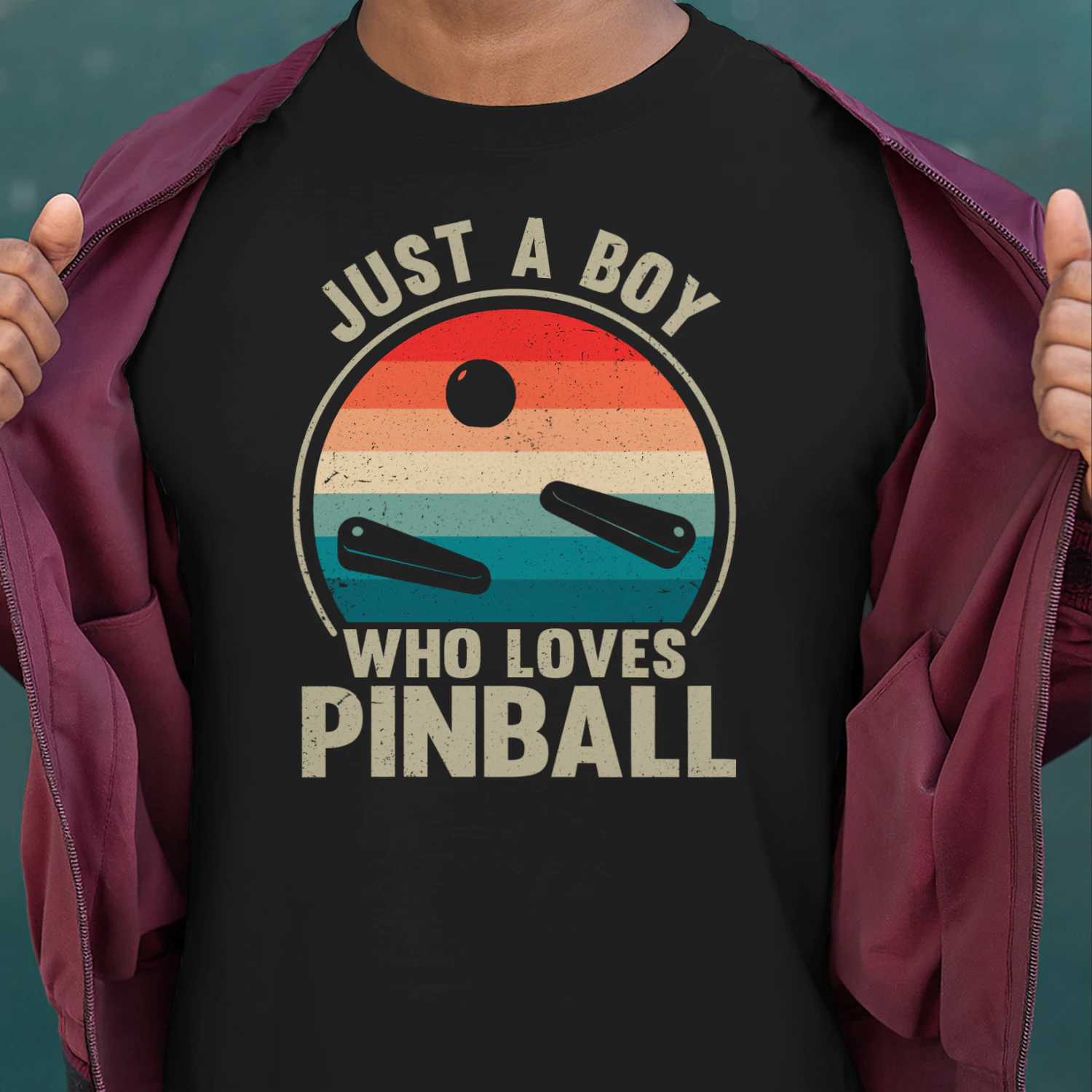 Just A Boy Who Loves Pinball Shirt – Arcade Game Tee for Kids Adults
