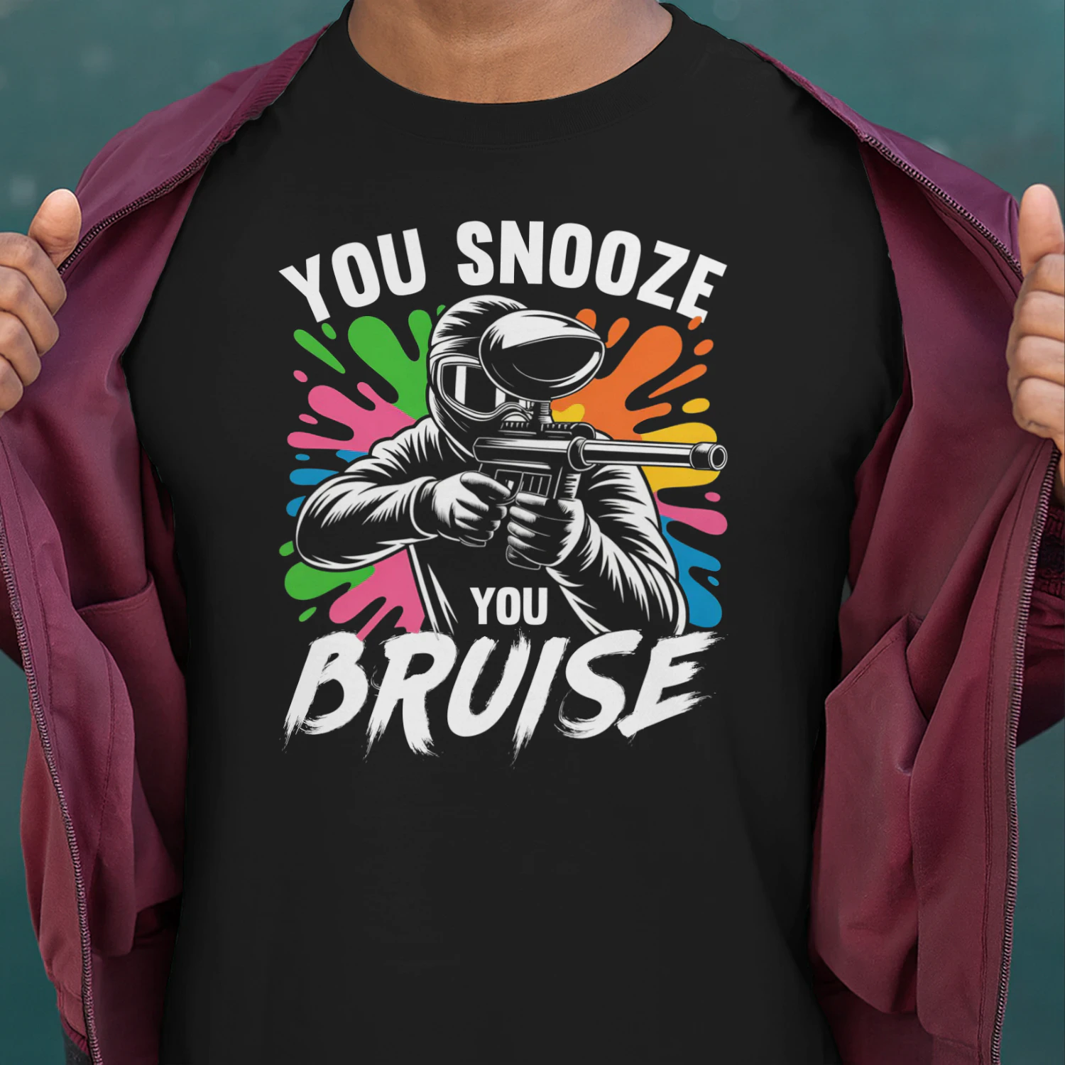 You Snooze You Bruise, Paintball T-shirt, Paintball Lover Gift, Gift For Paintballer, Paintball Party