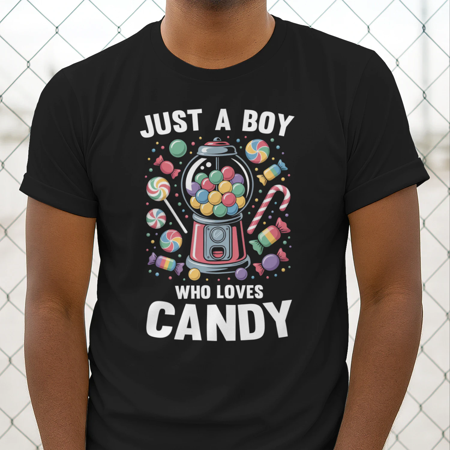 Candy T-Shirt, Just A Boy Who Loves Candy Shirt, Candy Lover Gift, Food Lover Gift, Adult Toddler Youth Gift, Sweet Candy Tee