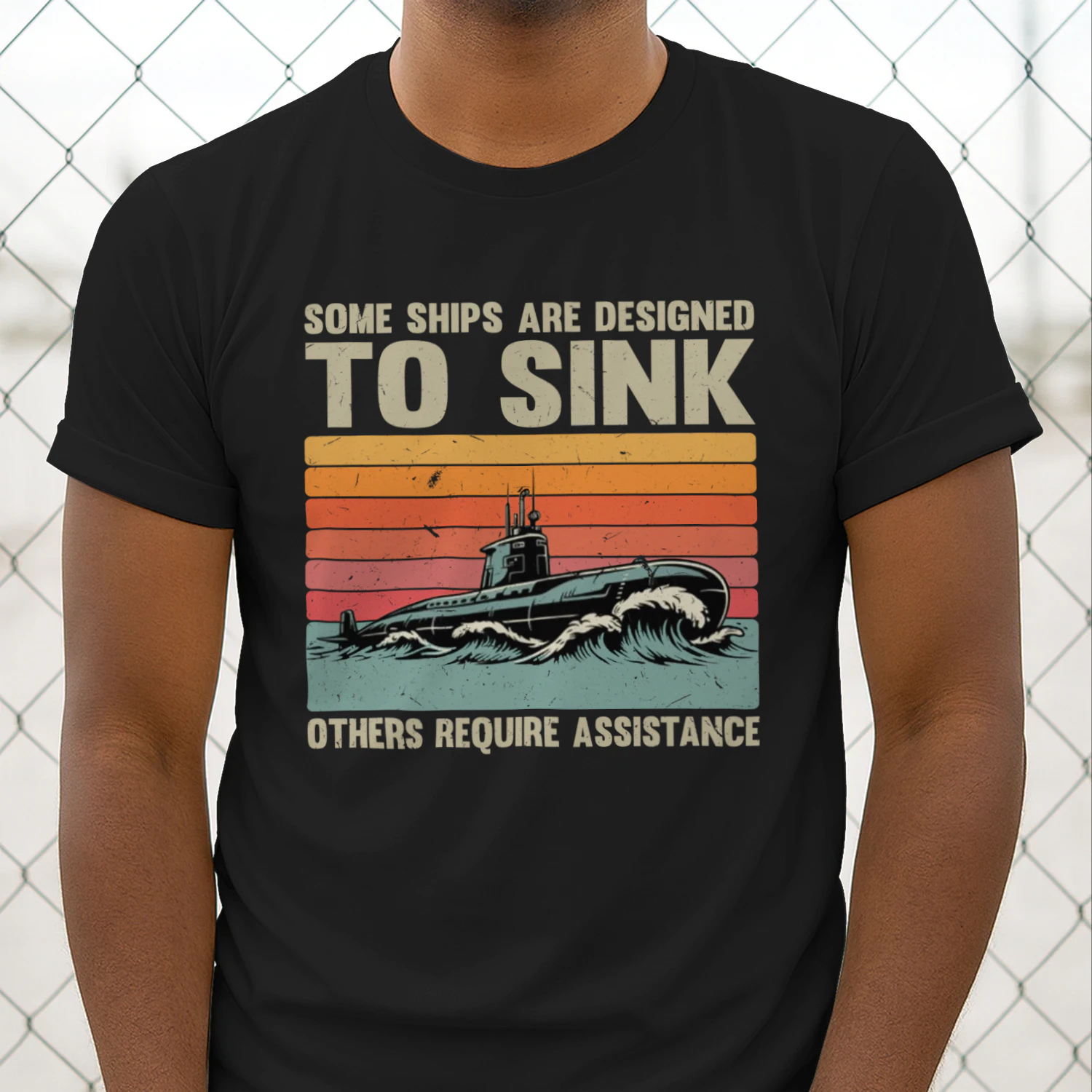 Some Ships are Designed to Sink Patriotic Military Submarine T-Shirt