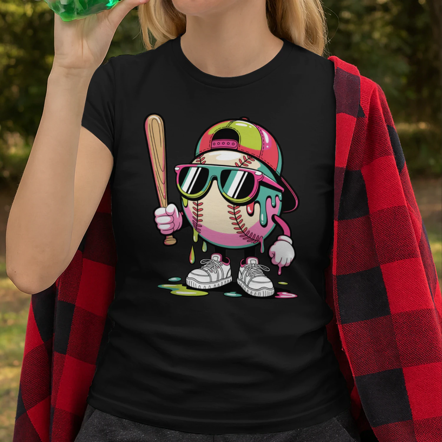 Baseball Drip T-shirt, Baseball Drip T-shirt, Ice Cream Drip, Baseball Design Gift, Game Day Graphic, Softball Fan Gift, Baseball Player T-shirt