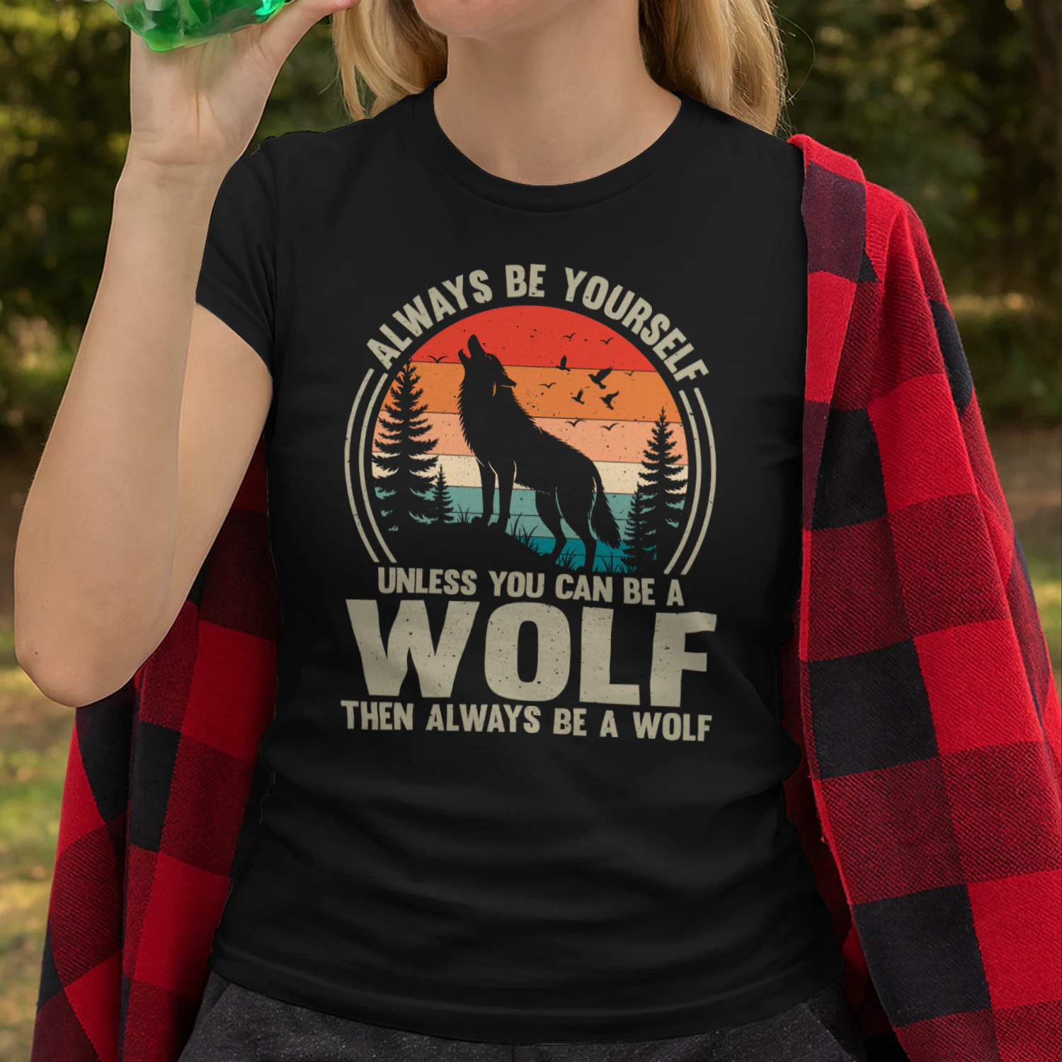 Always Be Yourself Wolf Shirt, Wolf Lover T-shirt, Vintage Wolf Shirt, Wolves Lover Gift, Howling Wolf Shirt