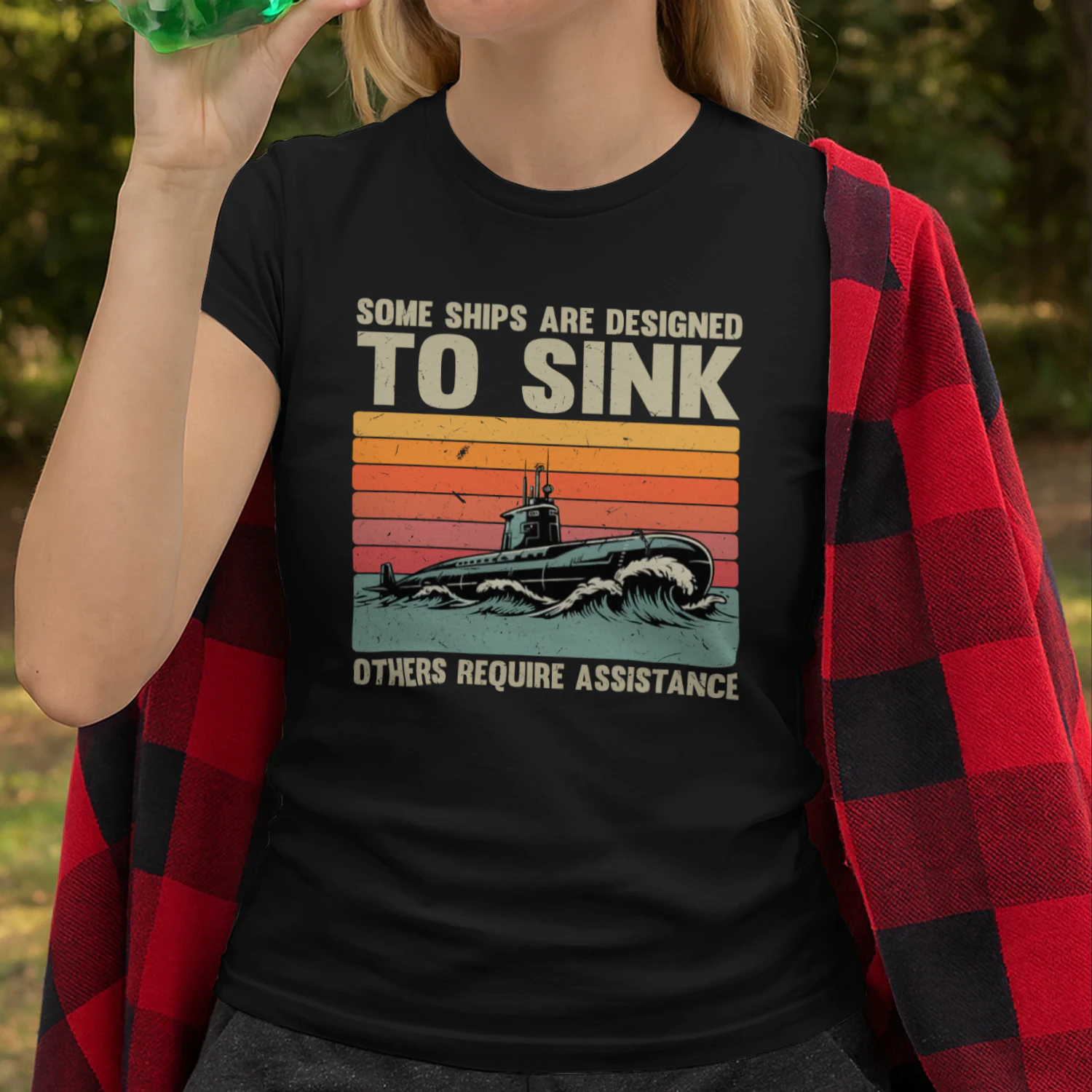 Some Ships are Designed to Sink Patriotic Military Submarine T-Shirt