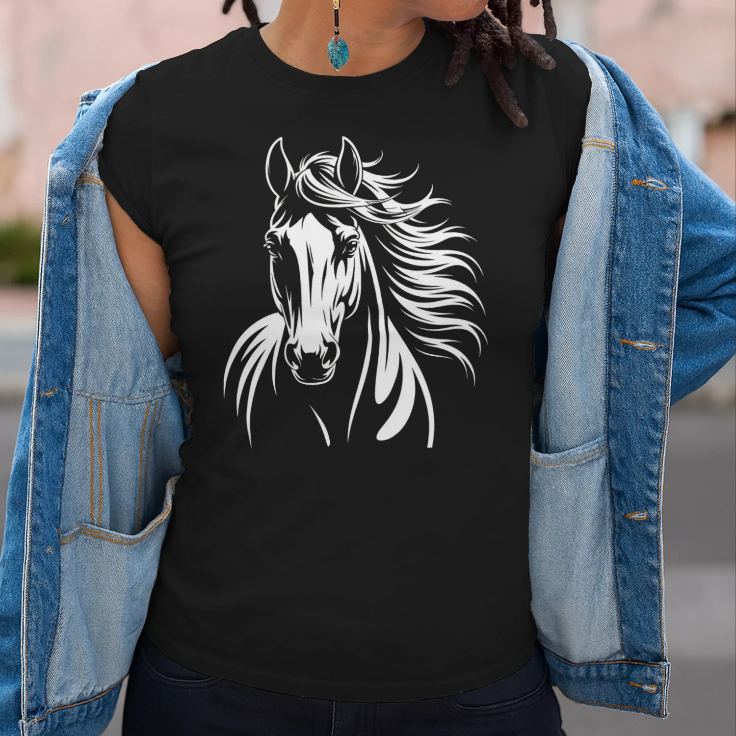 Line Art Horse T-Shirt, Horse Lover Gift, Minimalist Horse Shirt, Cowgirl Shirt, Horse Owner Gift, Horse Riders Gift, Farmer Shirt
