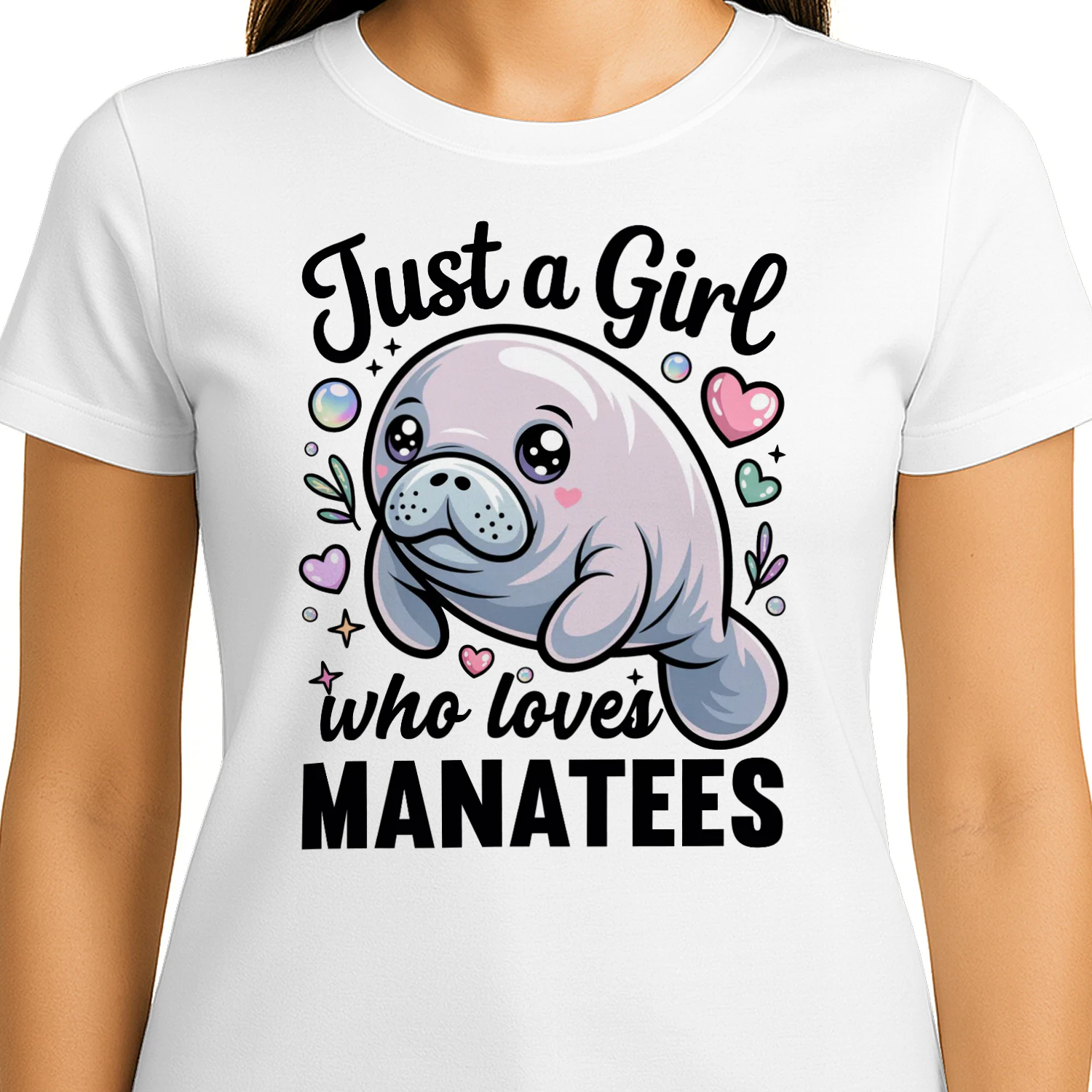 Manatee T-shirt, Just a Girl Who Loves Manatees Shirt, Cute Manatee Tee,  Manatee Lover Gifts, Sea Cow T-shirt