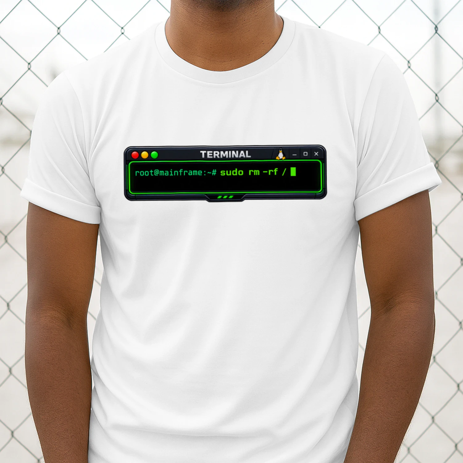 Linux Terminal Sudo Rm -rf Root Command - T-Shirt