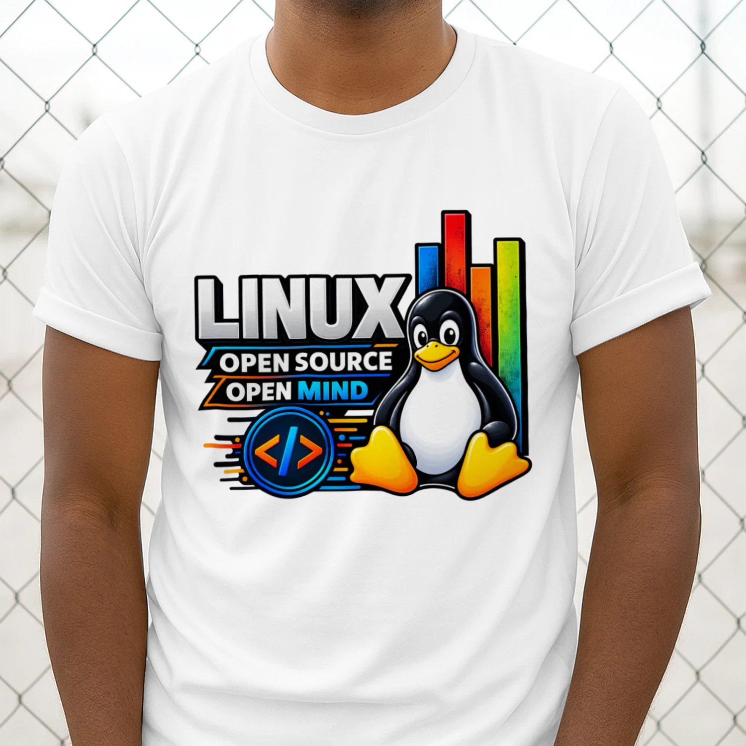 Linux Open Source Open Mind - Tux Penguin T-Shirt