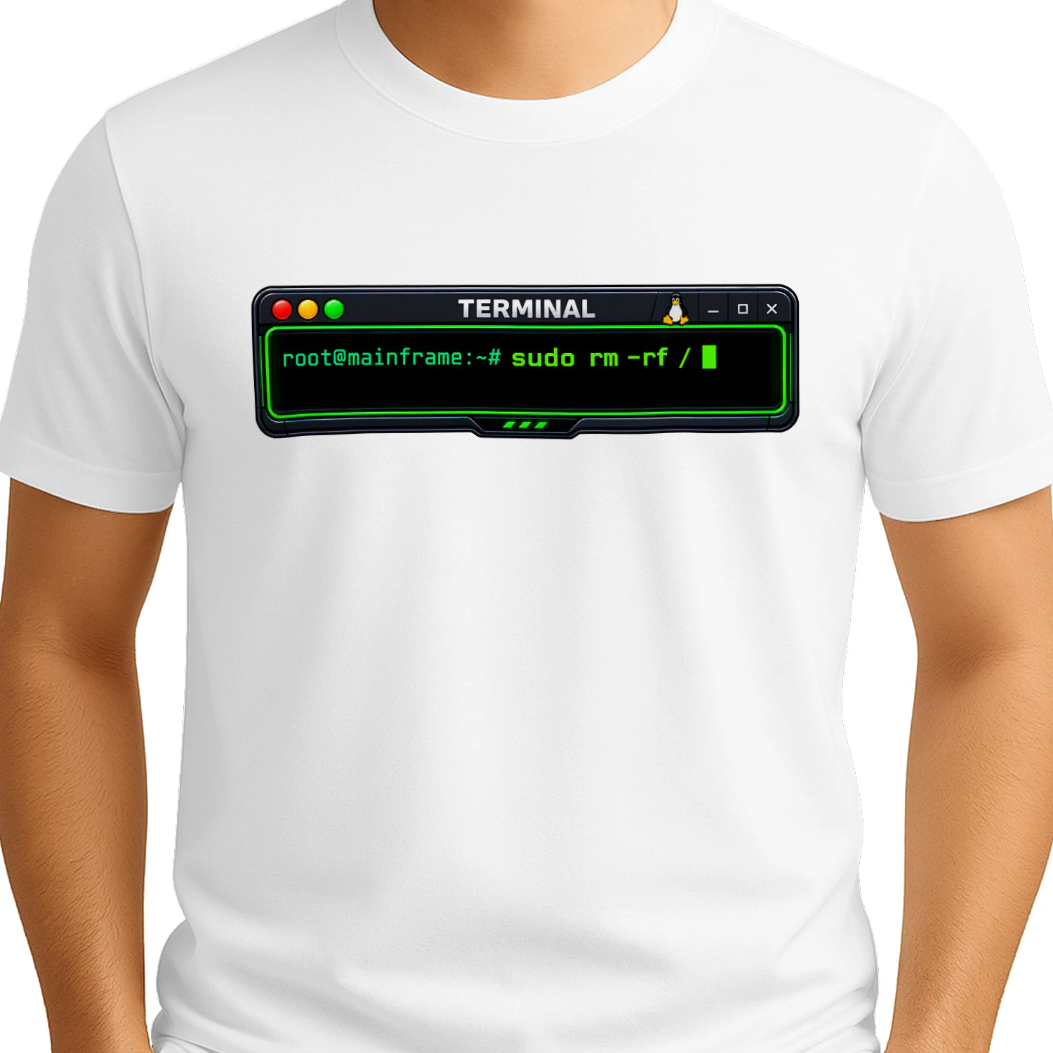 Linux Terminal Sudo Rm -rf Root Command - T-Shirt