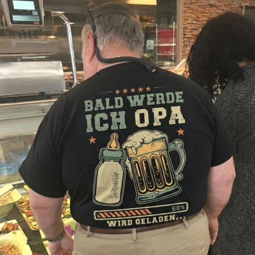 Bald werde ich Opa Babyflasche und Krug Werdender Opa