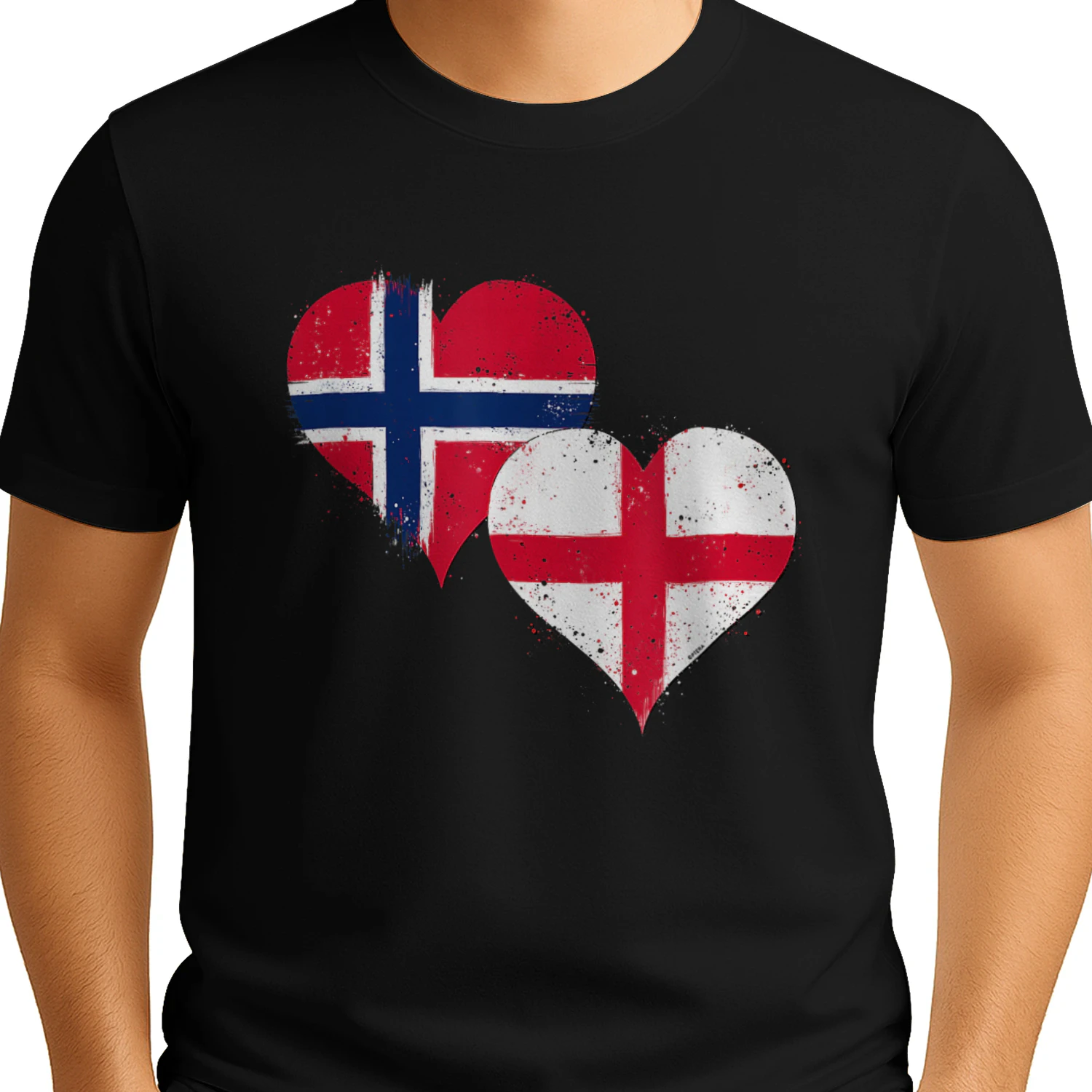 Cool Noorse en Engelse Vlaggen – Trots van Noorse en Engelse Fans T-shirt - LIMITE EDITION 