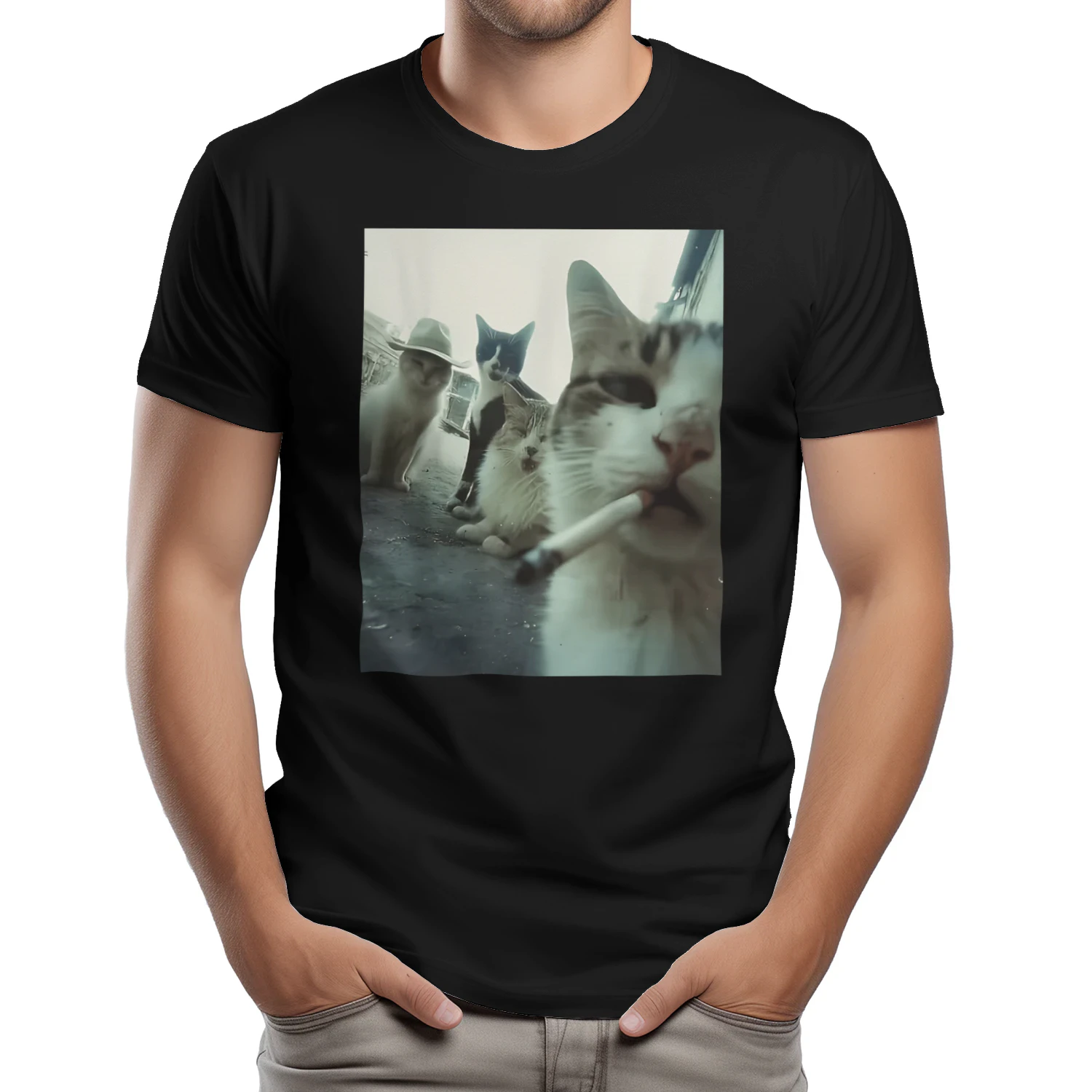 Ken jij iemand die gek is op katten én van humor houdt? 😹 Dan is dit hét perfecte T-shirt! - LIMITE EDITION 