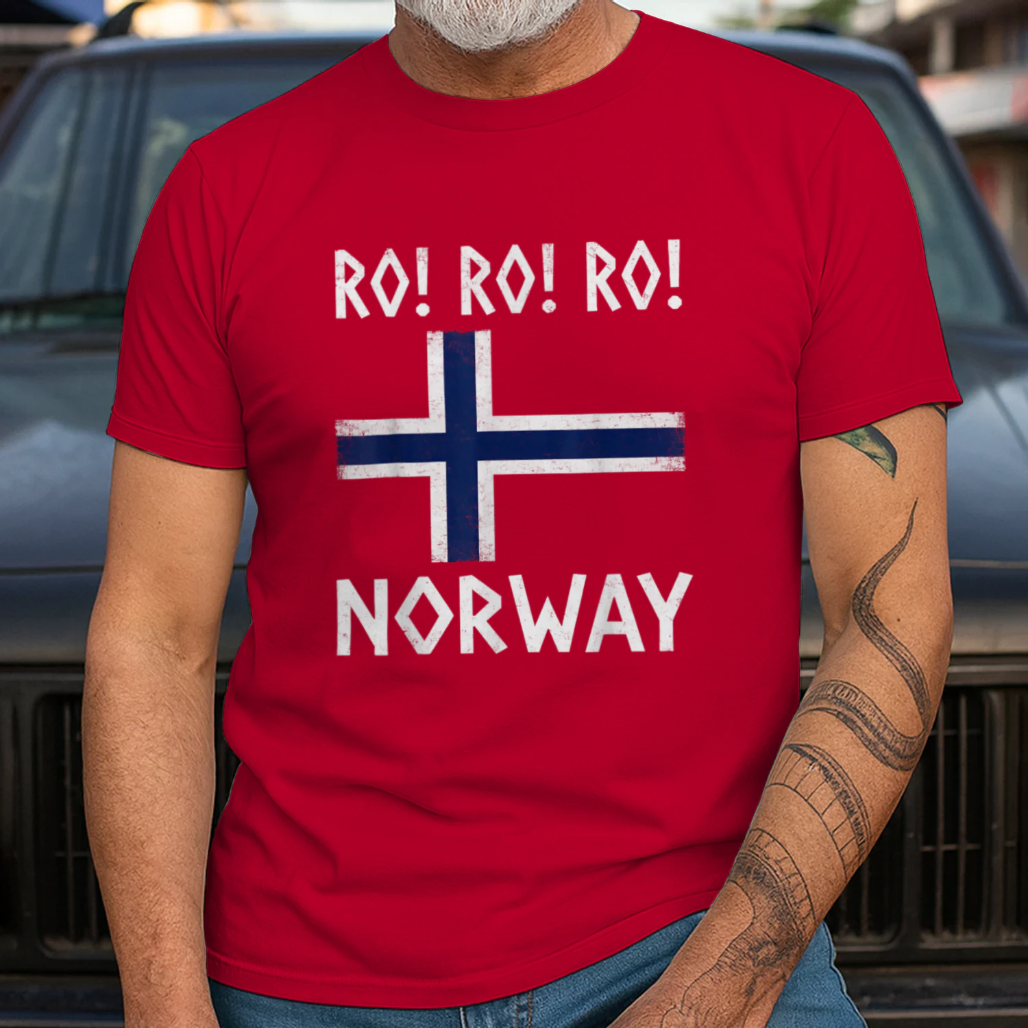 Roeiende Noorse Viking – Noorse Vlag, Cultuur en Trots T-shirt - LIMITE EDITION 