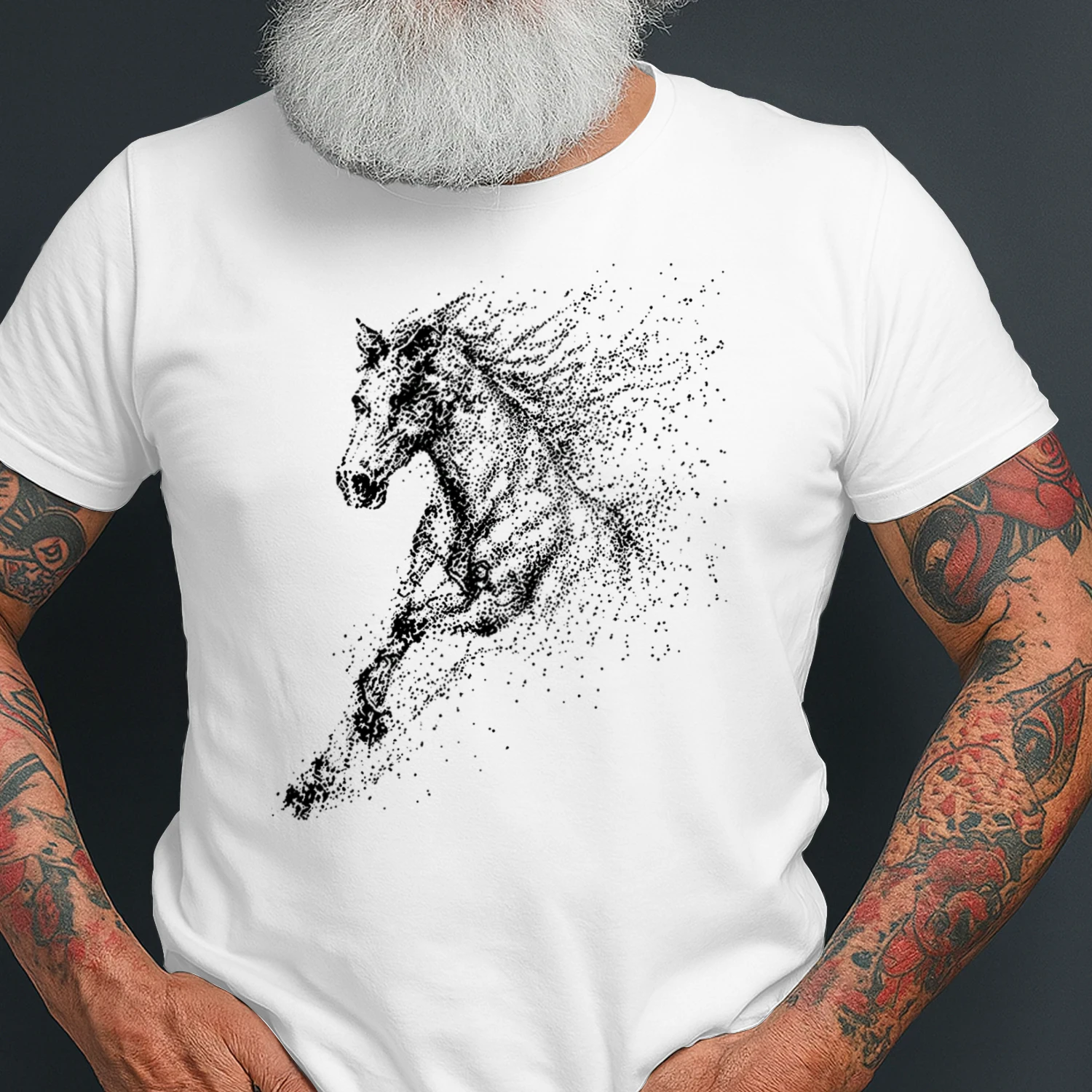 Rennend Paard T-shirt | Artistieke Dieren Print 