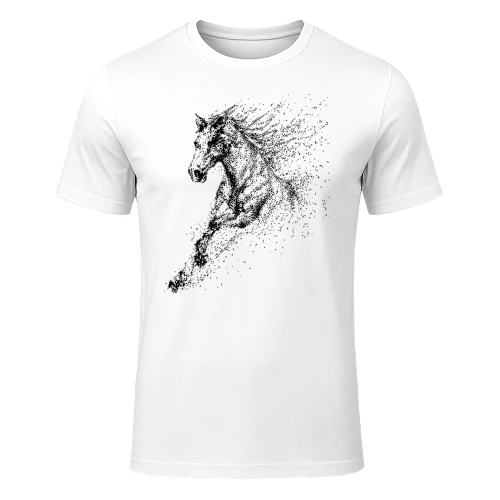 Rennend Paard T-shirt Artistiek Design