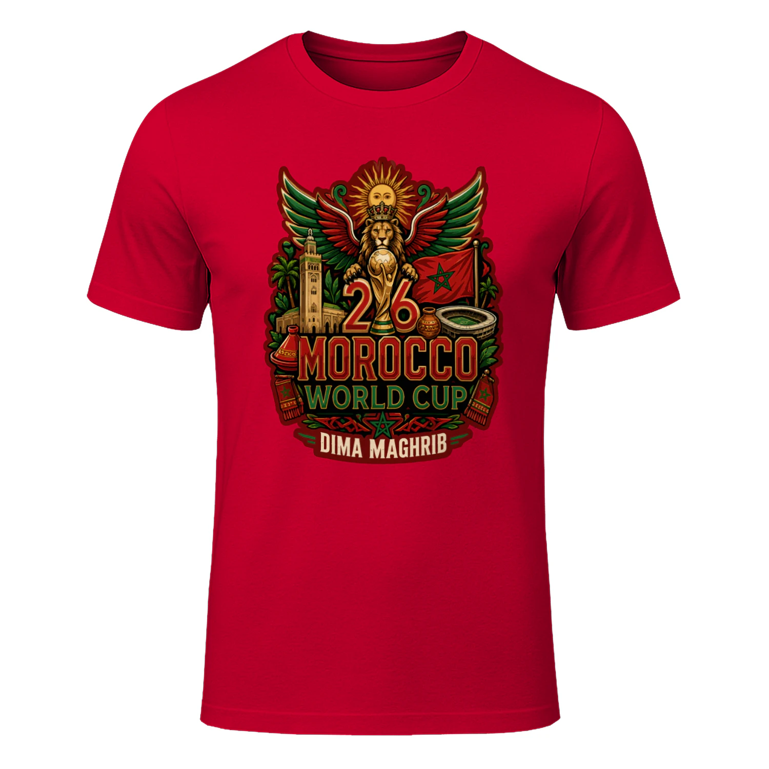 Morocco World Cup 2026 Design T-Shirt
