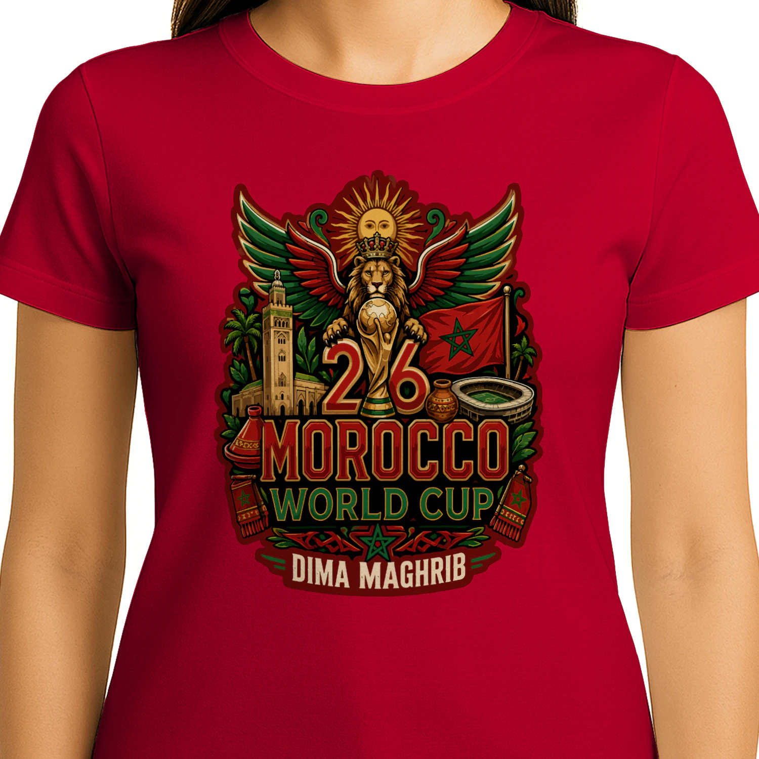 Morocco World Cup 2026 Design T-Shirt