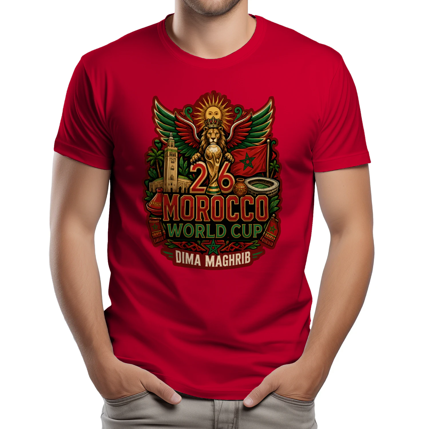 Morocco World Cup 2026 Design T-Shirt