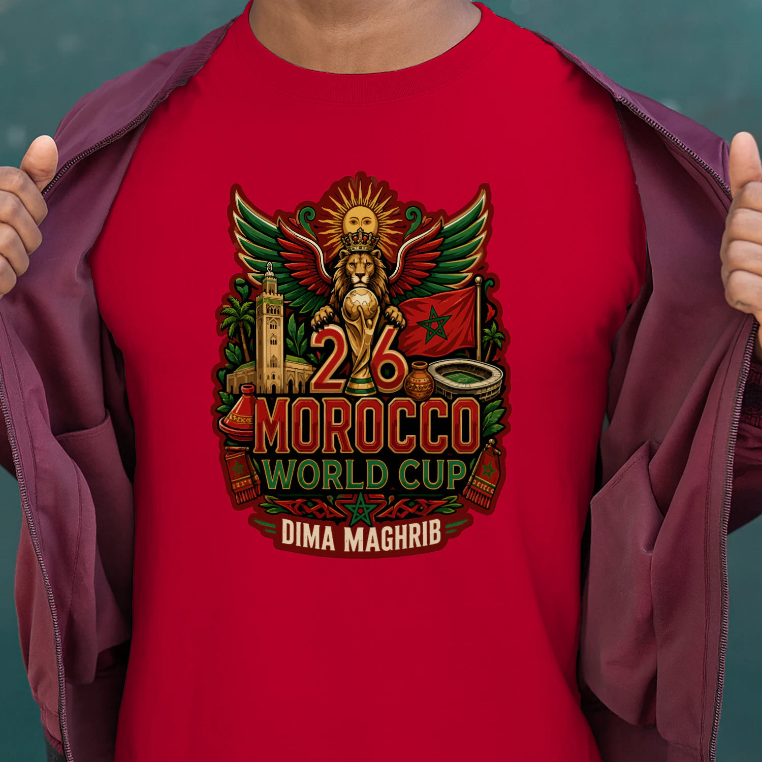 Morocco World Cup 2026 Design T-Shirt