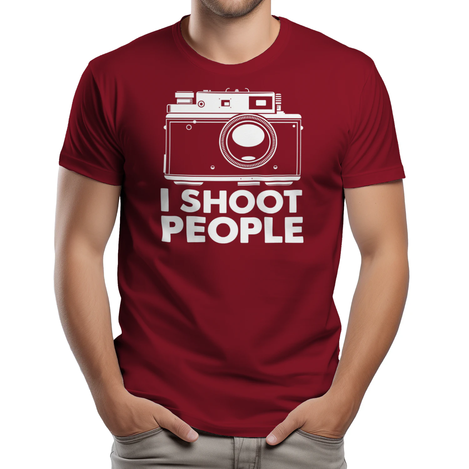 Photography Camera T-Shirt I Shoot People film Camera Tshirt distressed print v3 Photographers Tee Shirt Mens Womens Ladies Kids Geek Funny