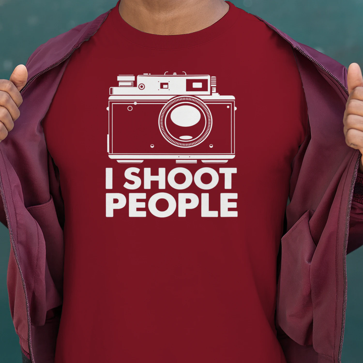 Photography Camera T-Shirt I Shoot People film Camera Tshirt distressed print v3 Photographers Tee Shirt Mens Womens Ladies Kids Geek Funny