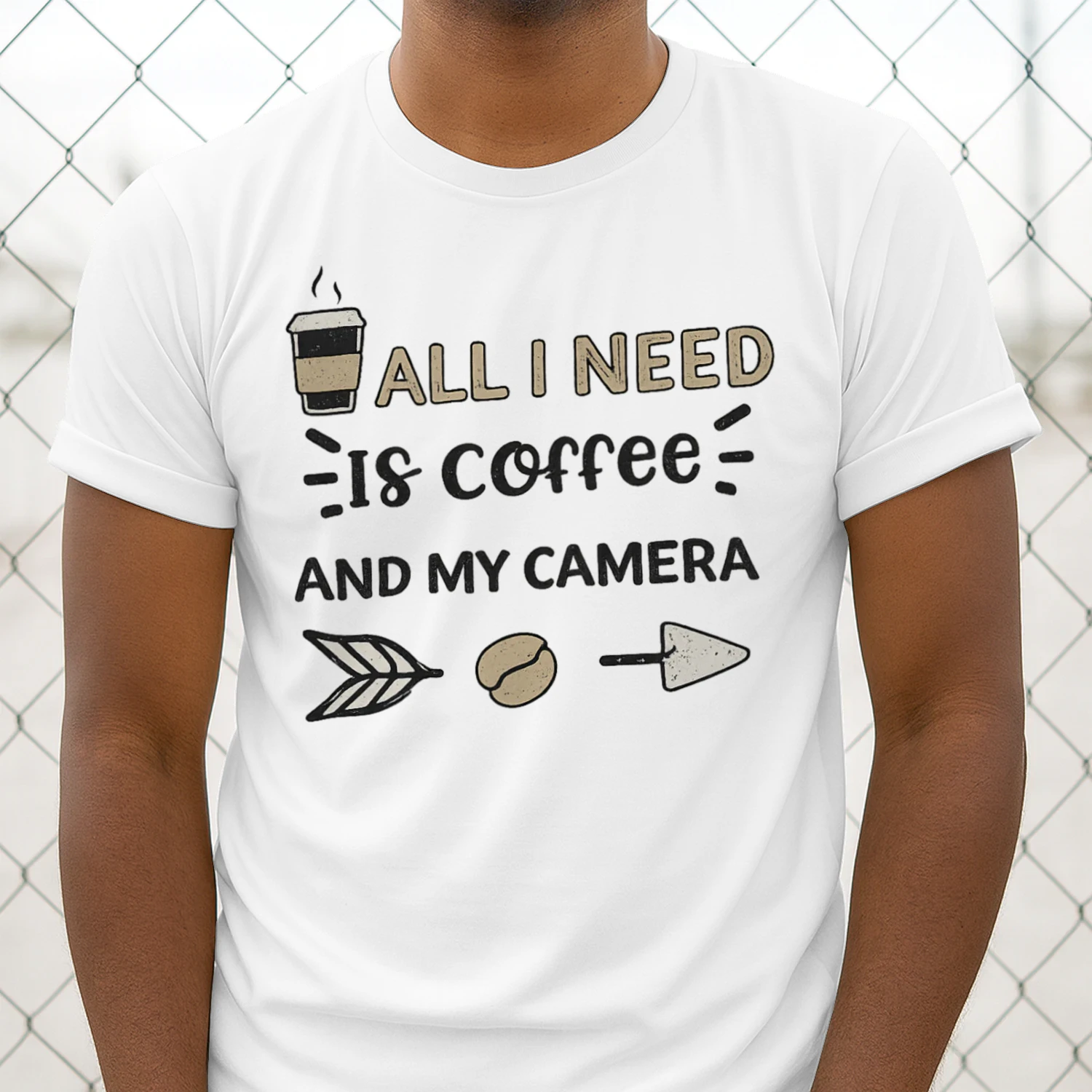 All I Need Is Coffee And My Camera – Vintage Photographer Graphic Design