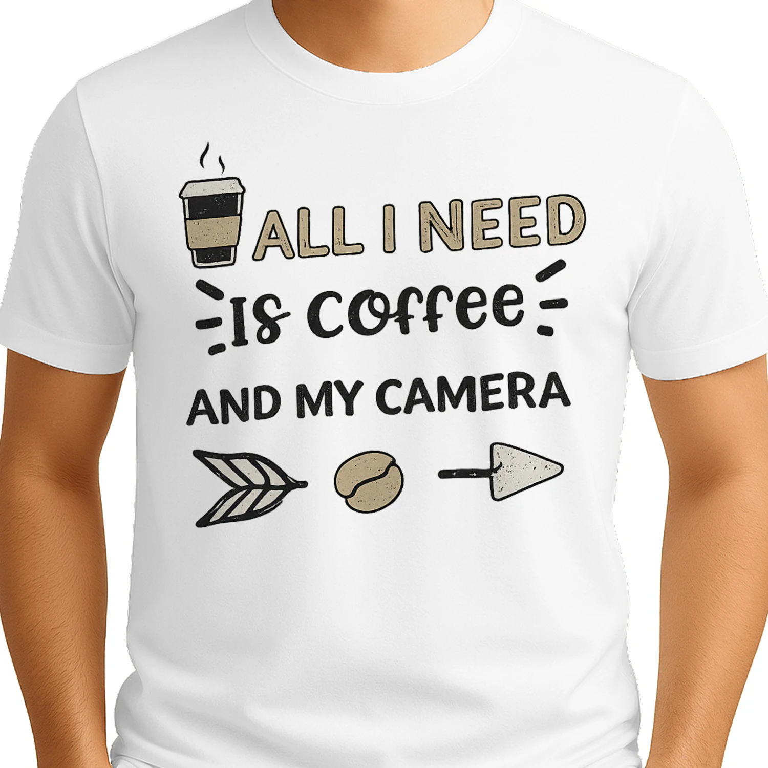 All I Need Is Coffee And My Camera – Vintage Photographer Graphic Design