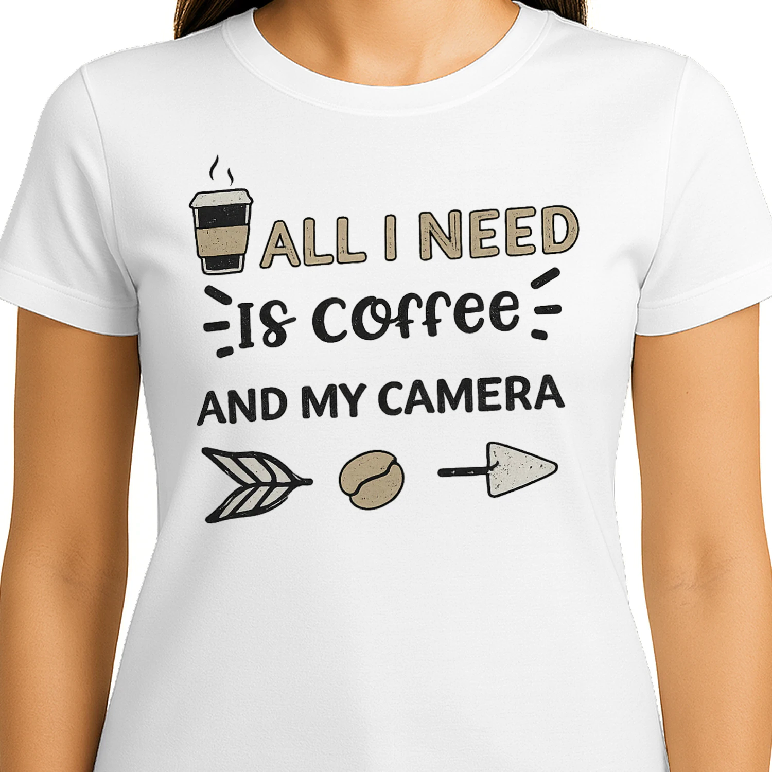 All I Need Is Coffee And My Camera – Vintage Photographer Graphic Design