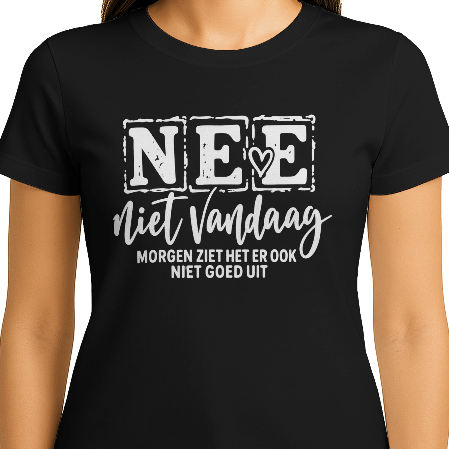 “NEE — NIET VANDAAG — MORGEN ZIET HET ER OOK NIET GOED UIT”