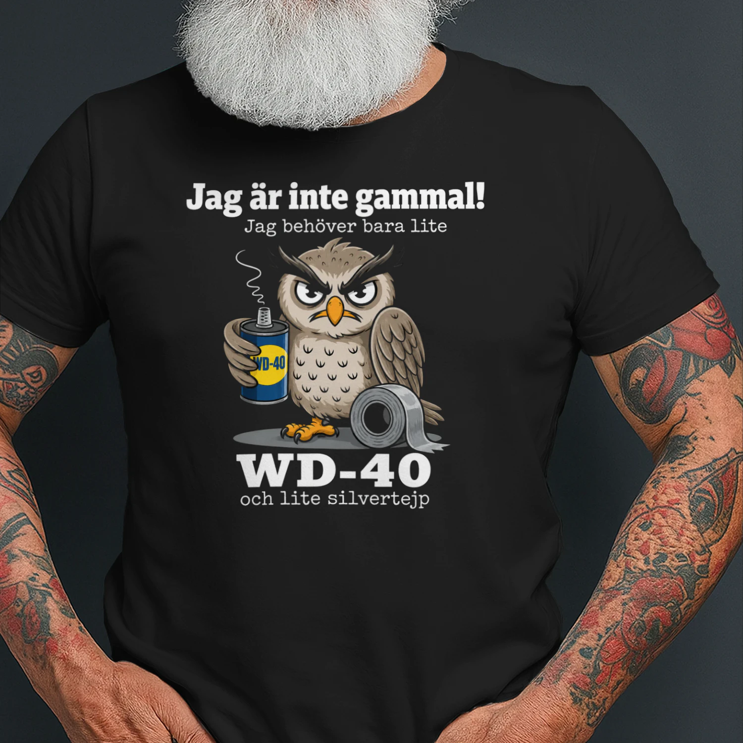 Jag är inte gammal! Jag behöver bara lite WD-40 och lite silvertejp
