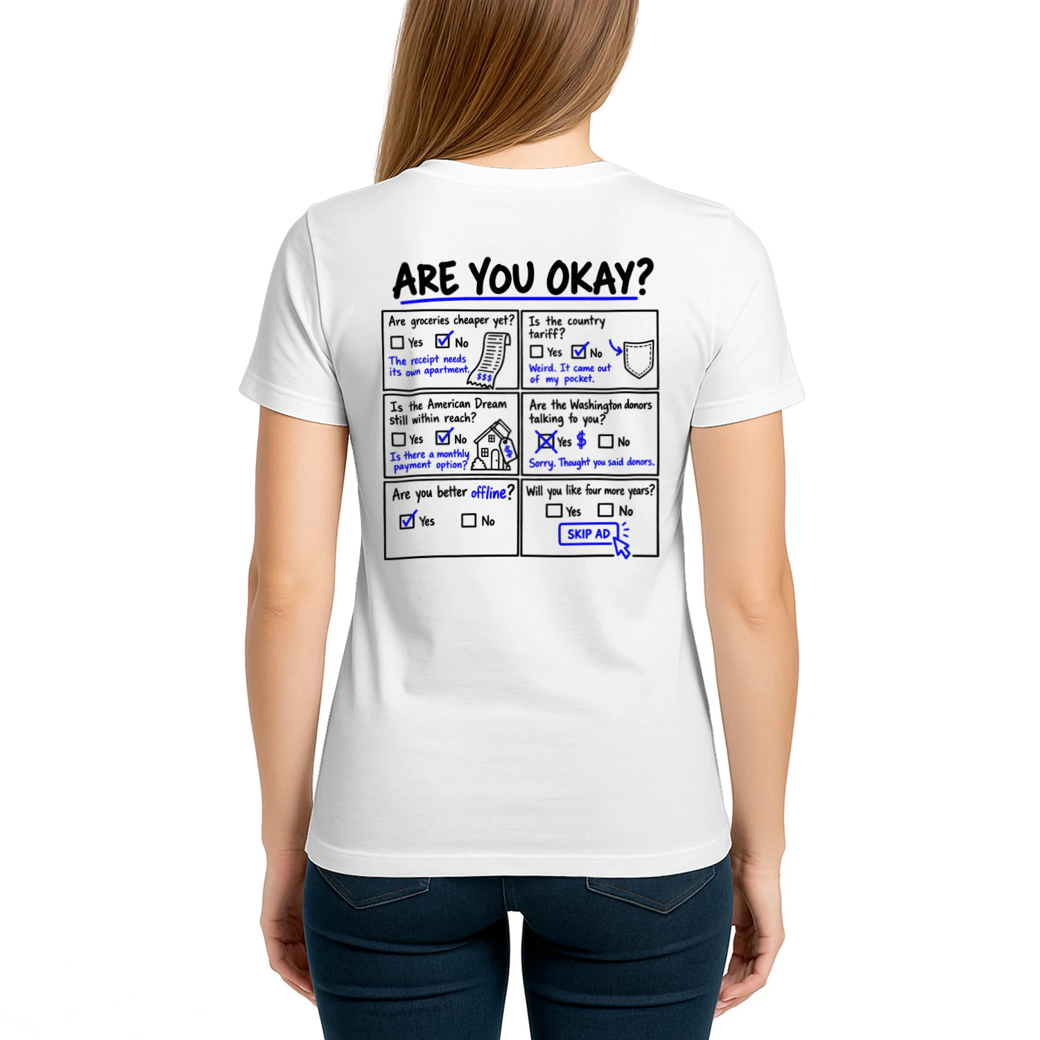 Are You Okay? Political Satire Graphic T-Shirt