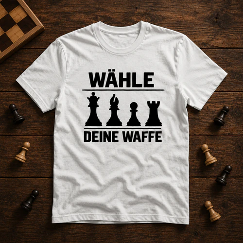 Wähle deine Waffe – Schach T-Shirt