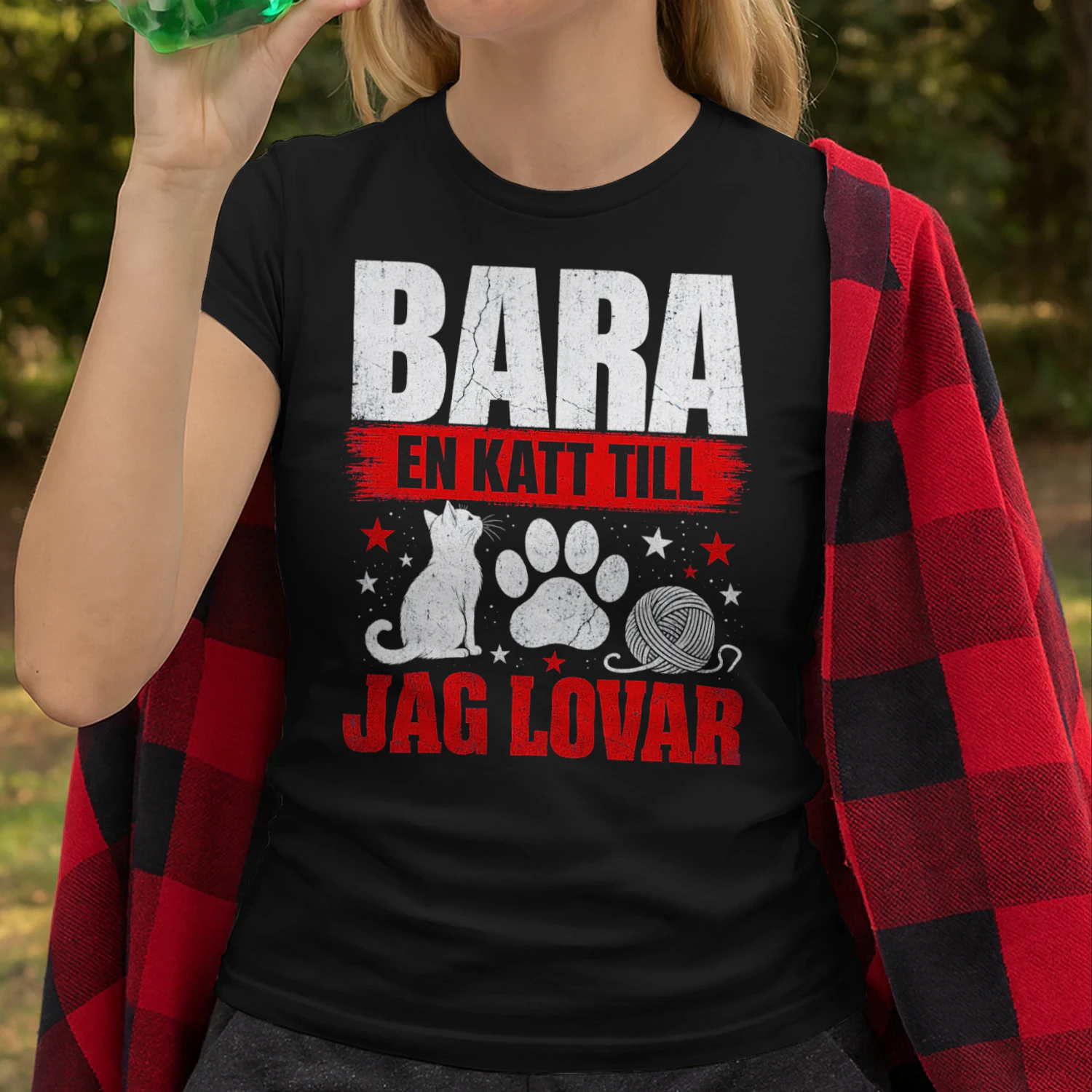 T-shirt - Bara En Katt Till Jag Lovar