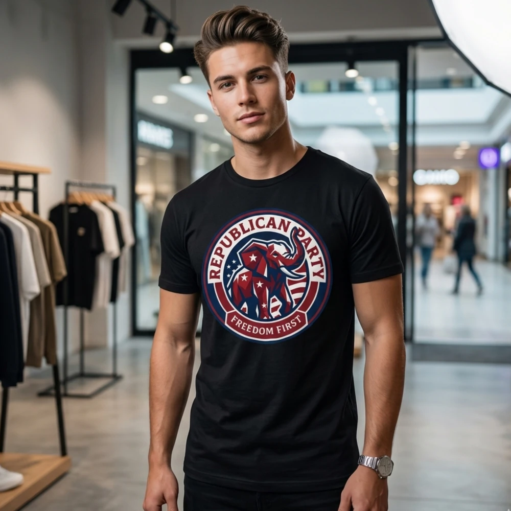 Republican Freedom First Patriotic Elephant Design