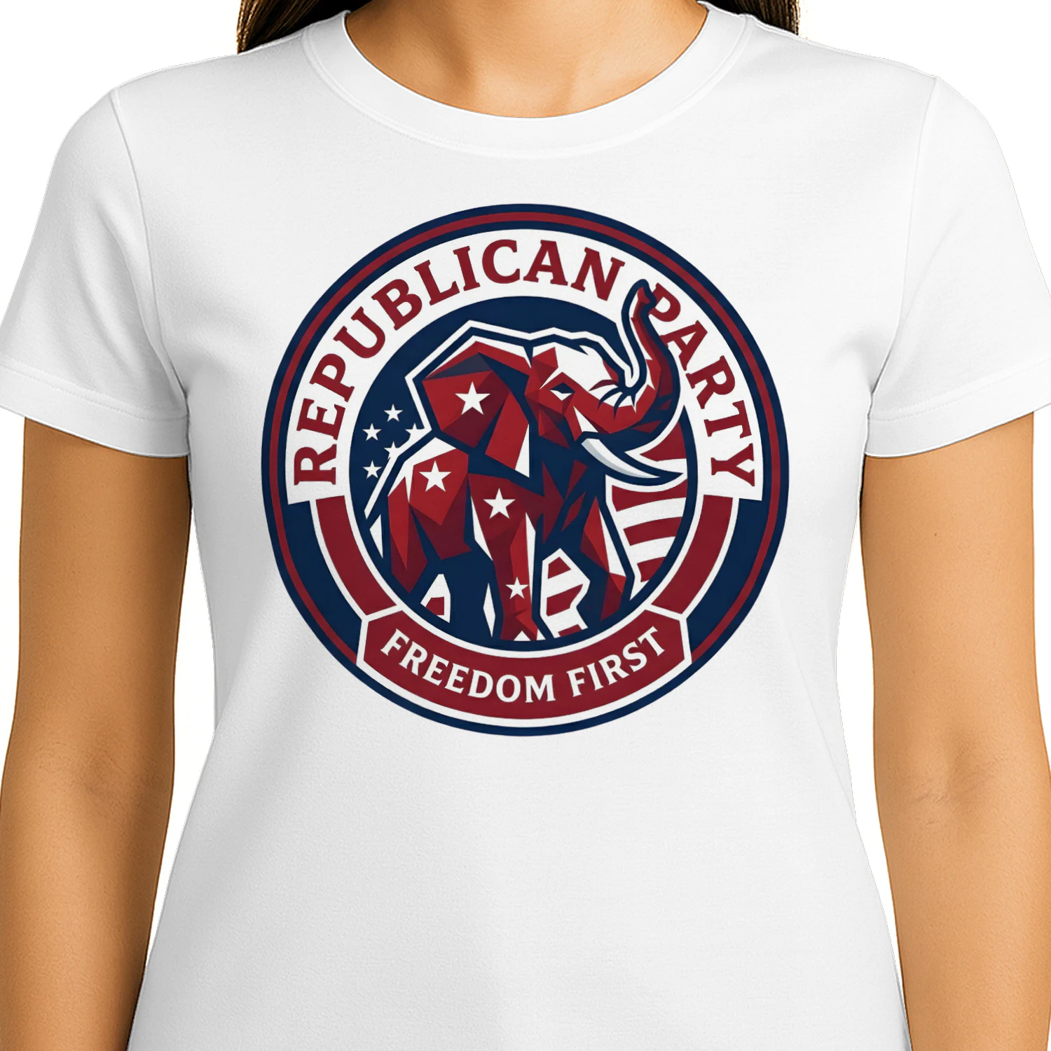 Republican Freedom First Patriotic Elephant Design