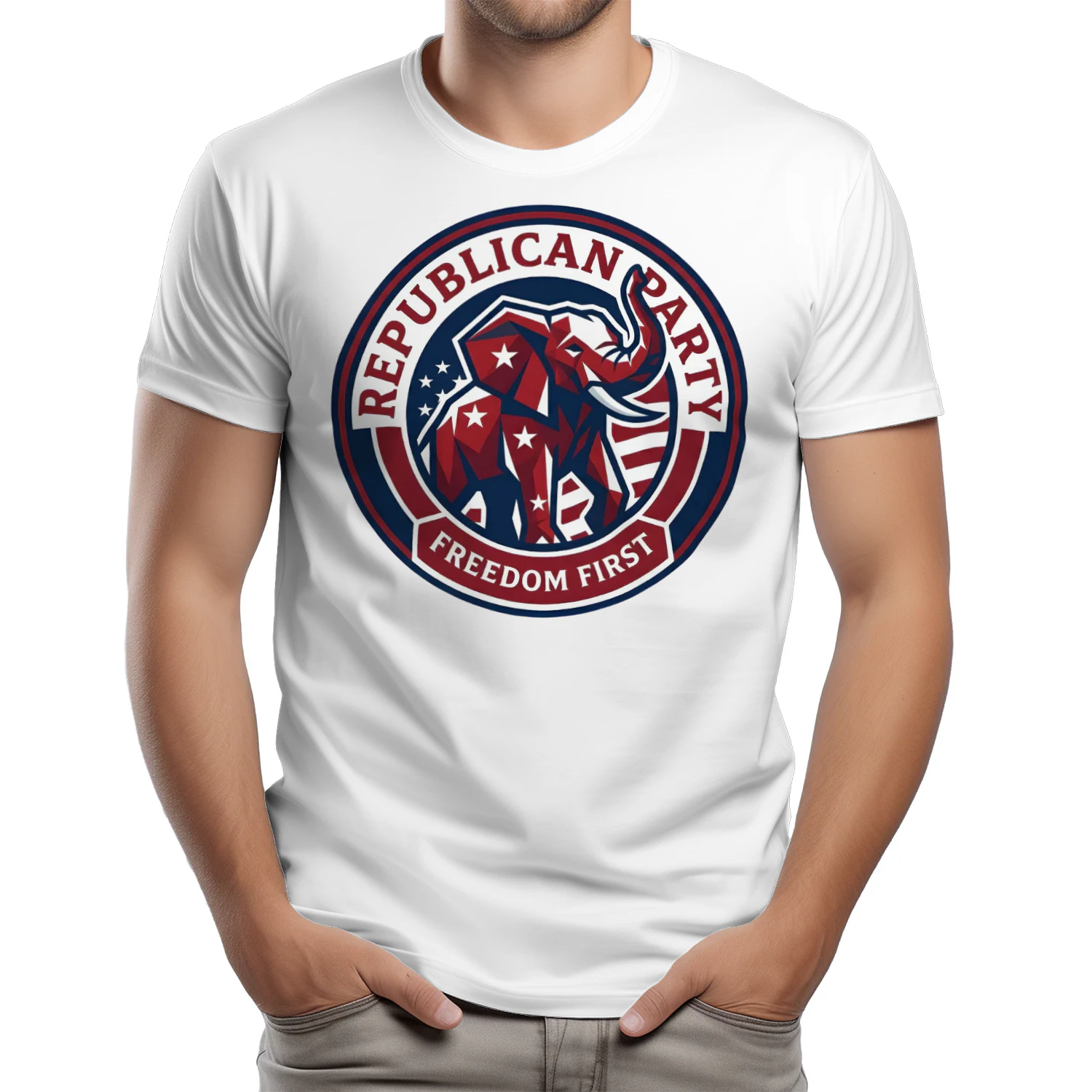 Republican Freedom First Patriotic Elephant Design