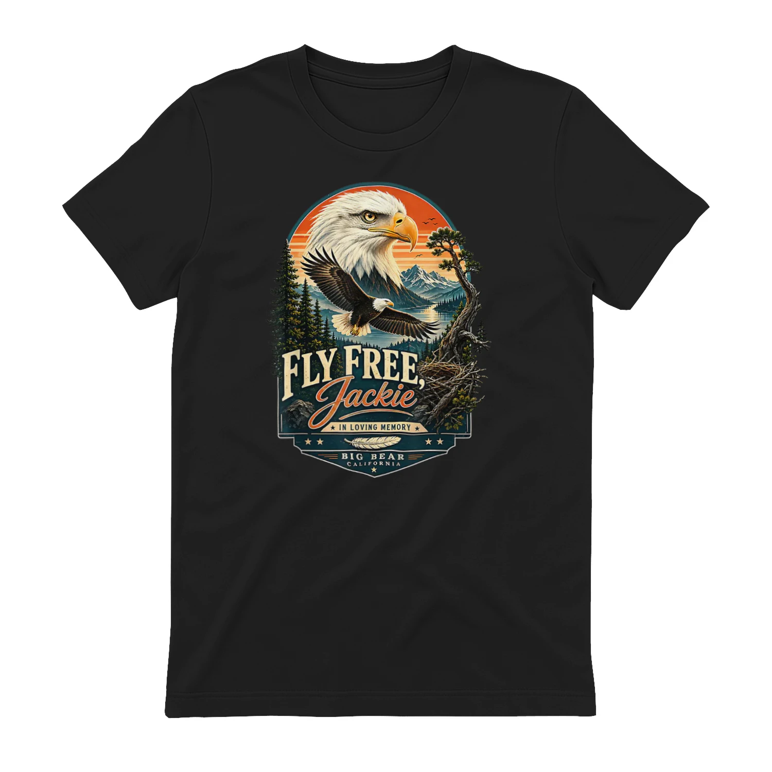 Fly Free Jackie Big Bear Eagle Memorial T-shirt