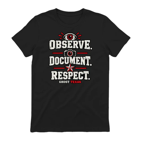 Observe. Document. Respect. default product mockup