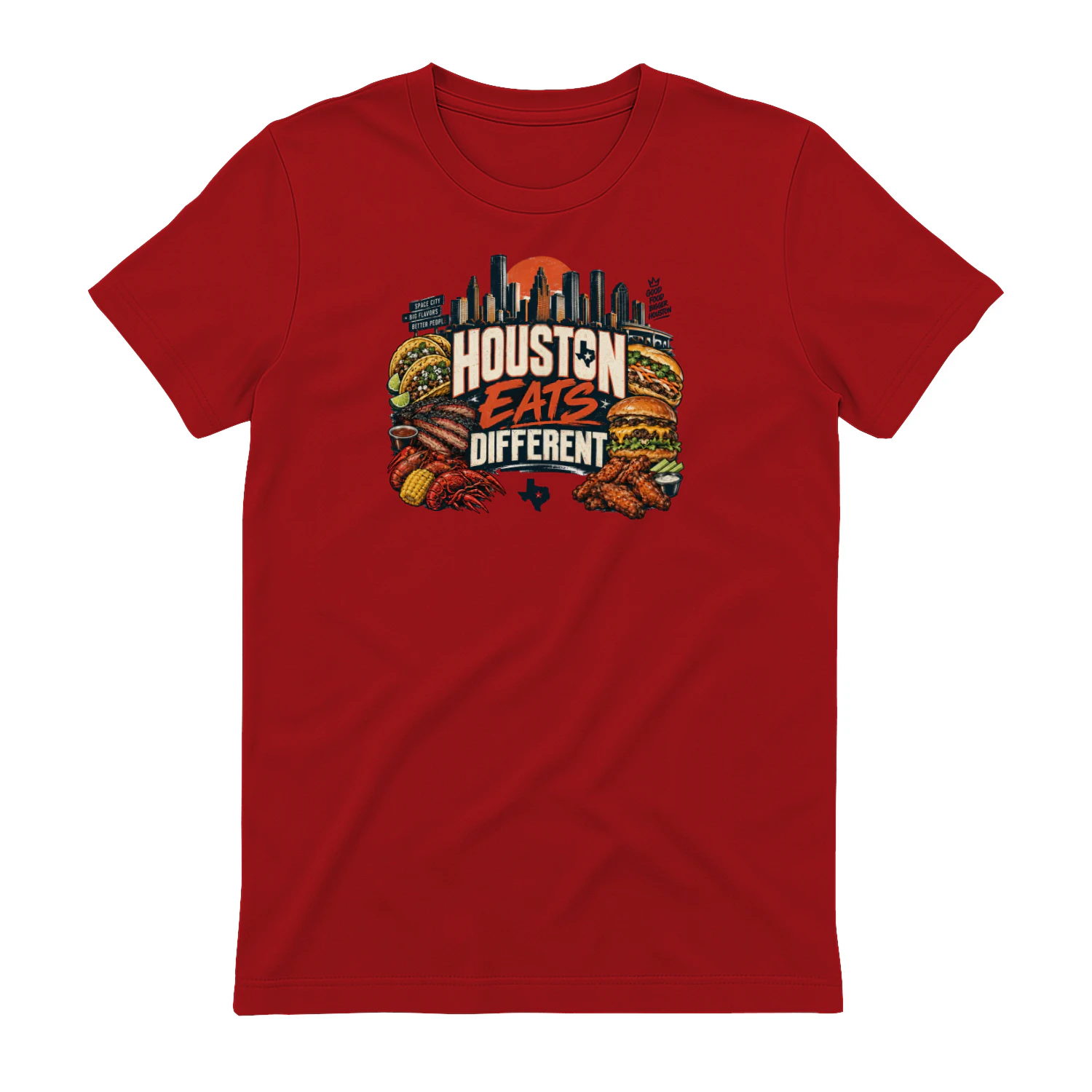 01 - Houston Eats Different-PRINT-300DPI - T-Shirt