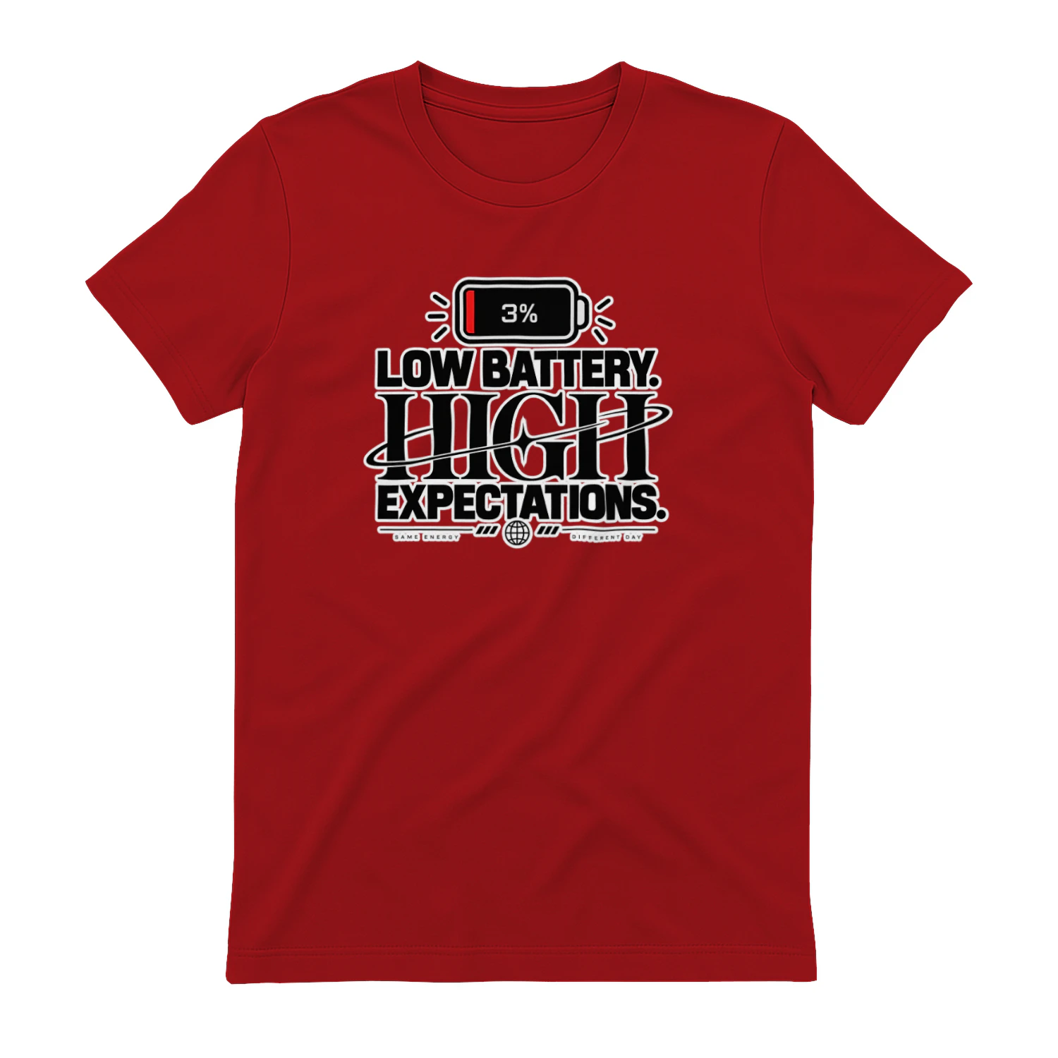 Low Battery. High Expectations. default product mockup