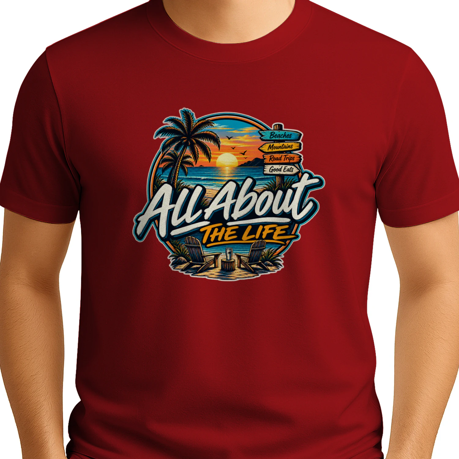 All About The Life Beach Signpost Badge