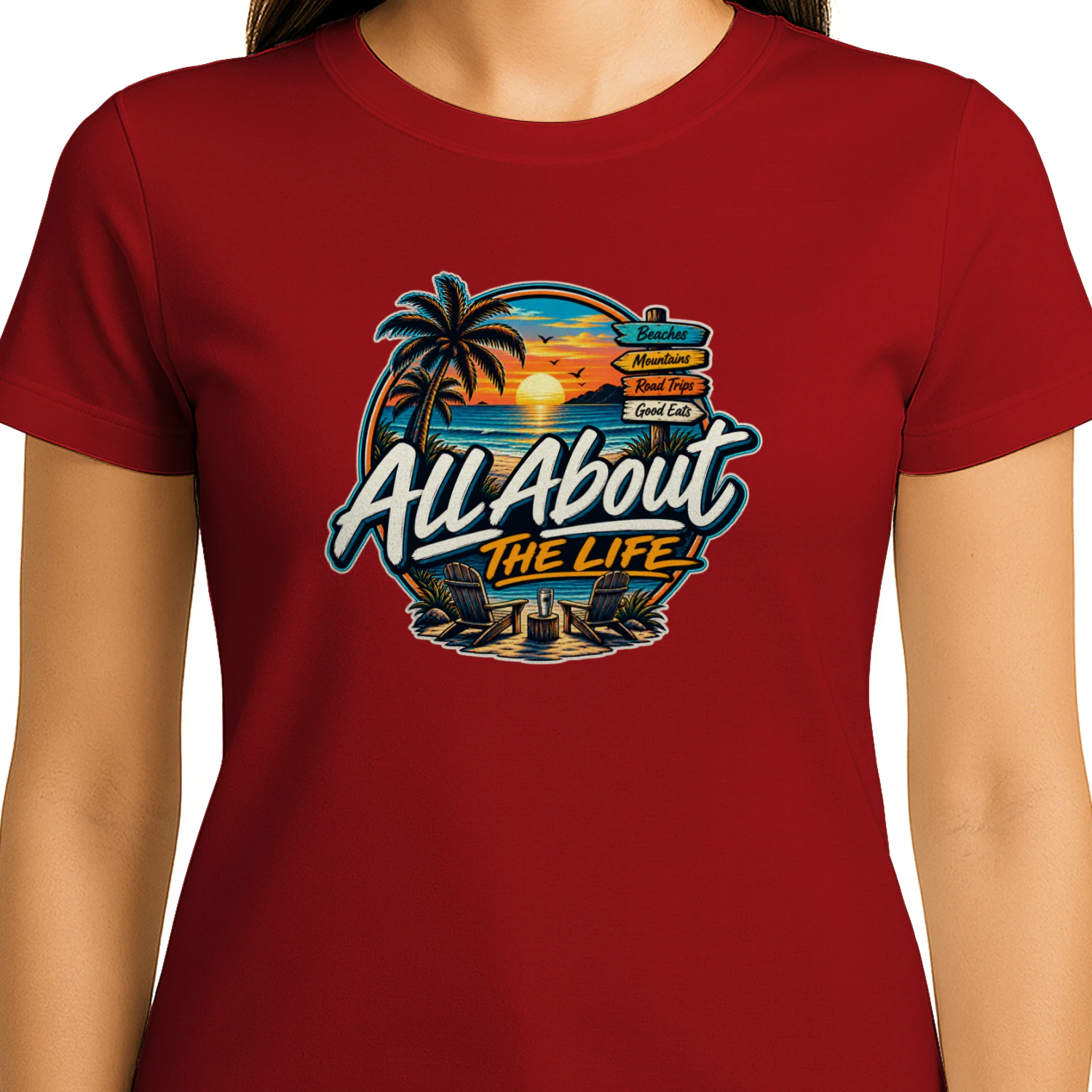 All About The Life Beach Signpost Badge