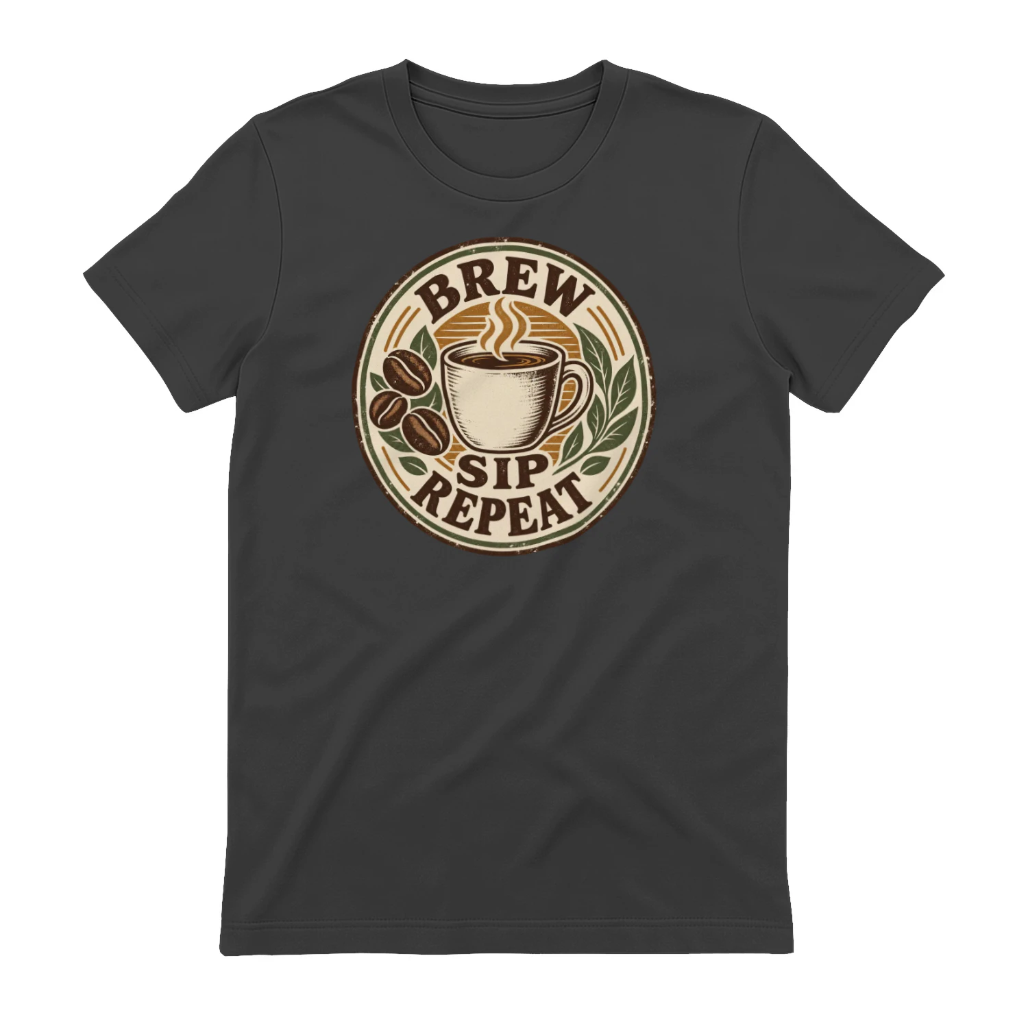 Brew Sip Repeat Café Badge