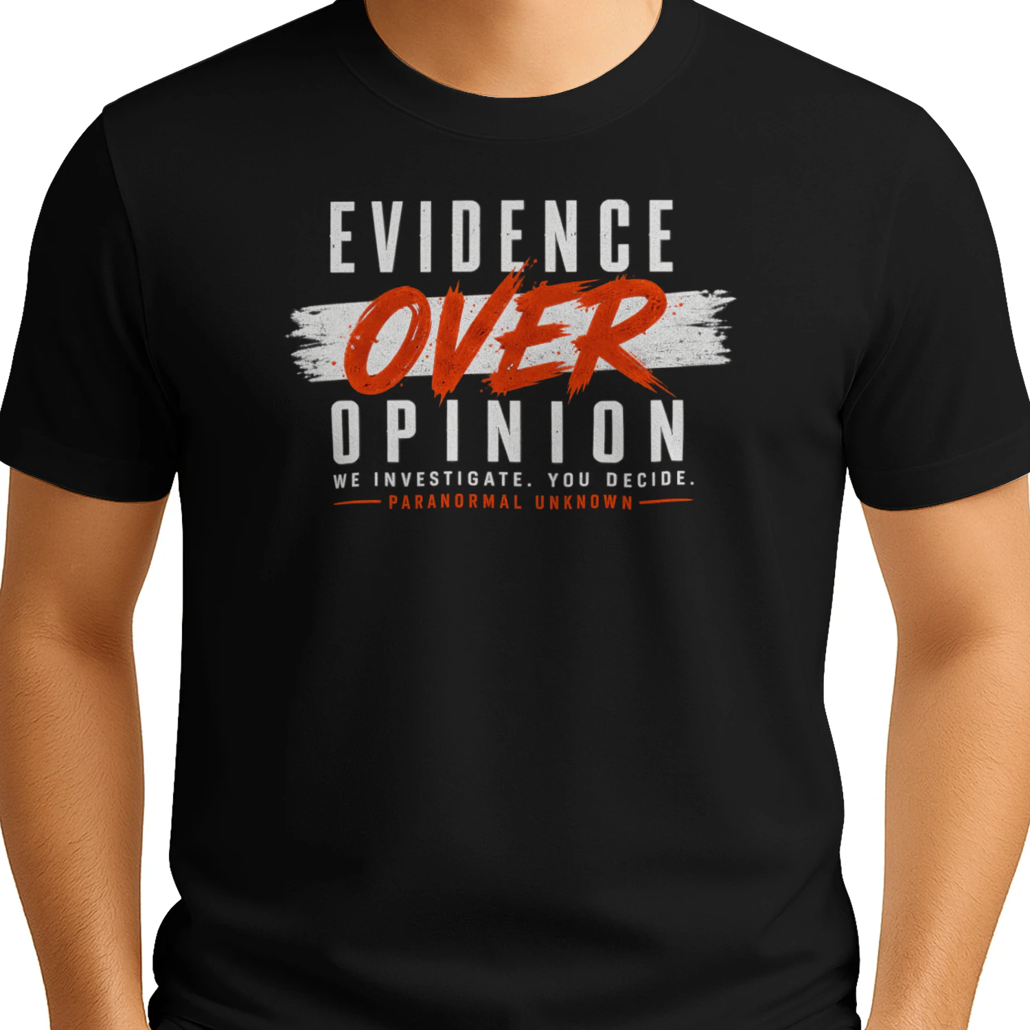 Evidence Over Opinion Brush Lettering