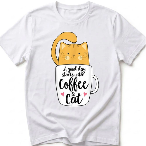 A Good Day Starts With Coffee and a Cat lover